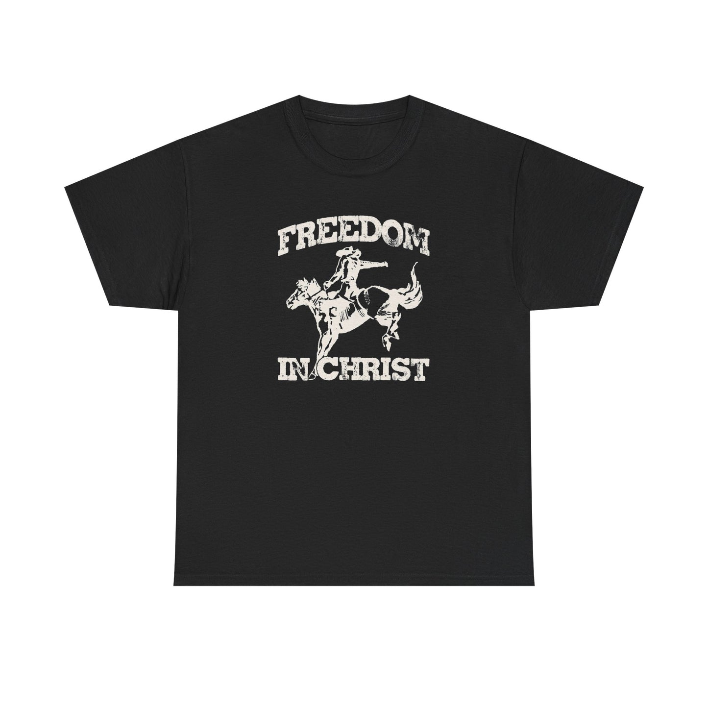 Freedom In Christ Graphic T Shirt NEW GIFT Unisex Heavy Cotton Tee