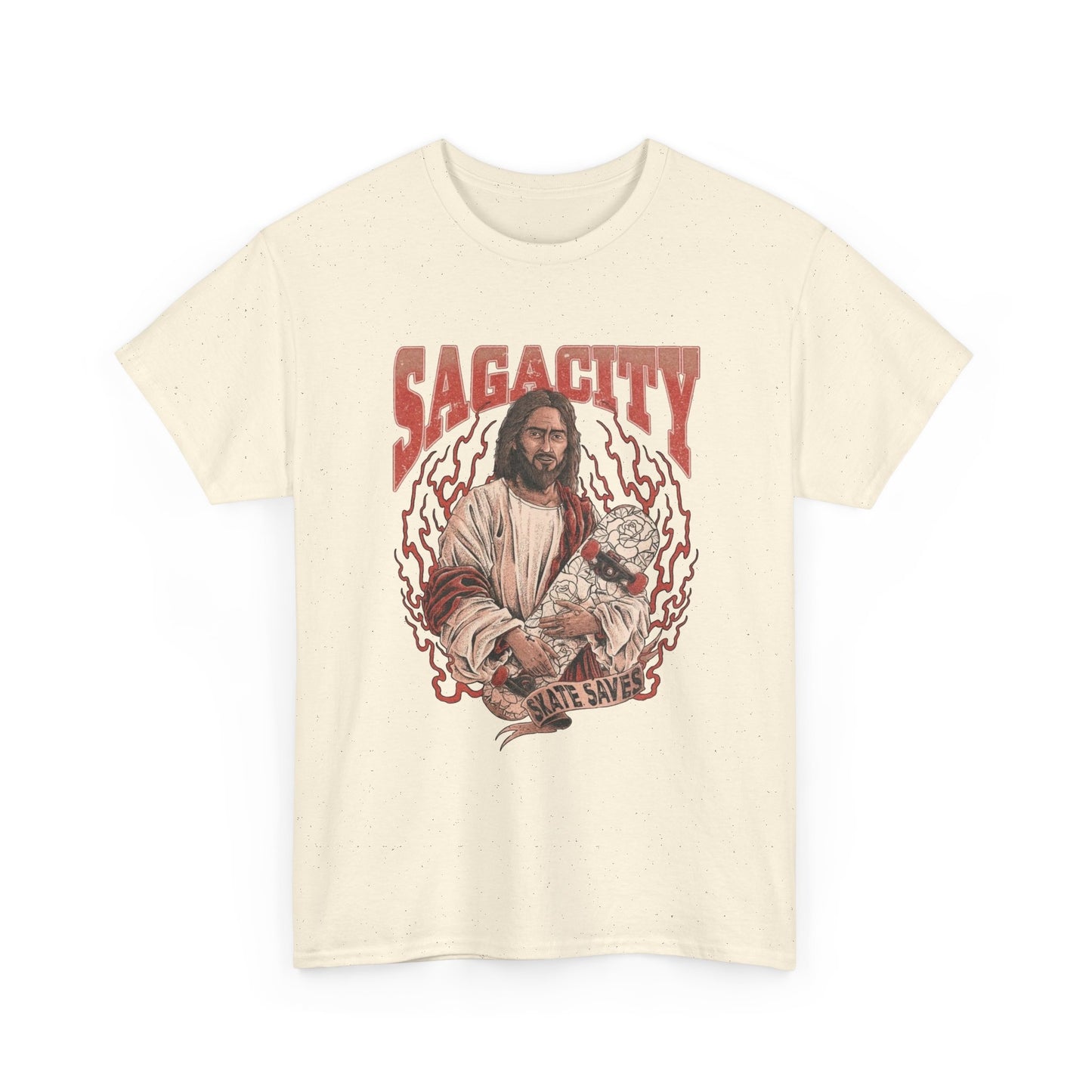 Saga City Skate Saves Graphic T Shirt Unisex Heavy Cotton NEW Tee
