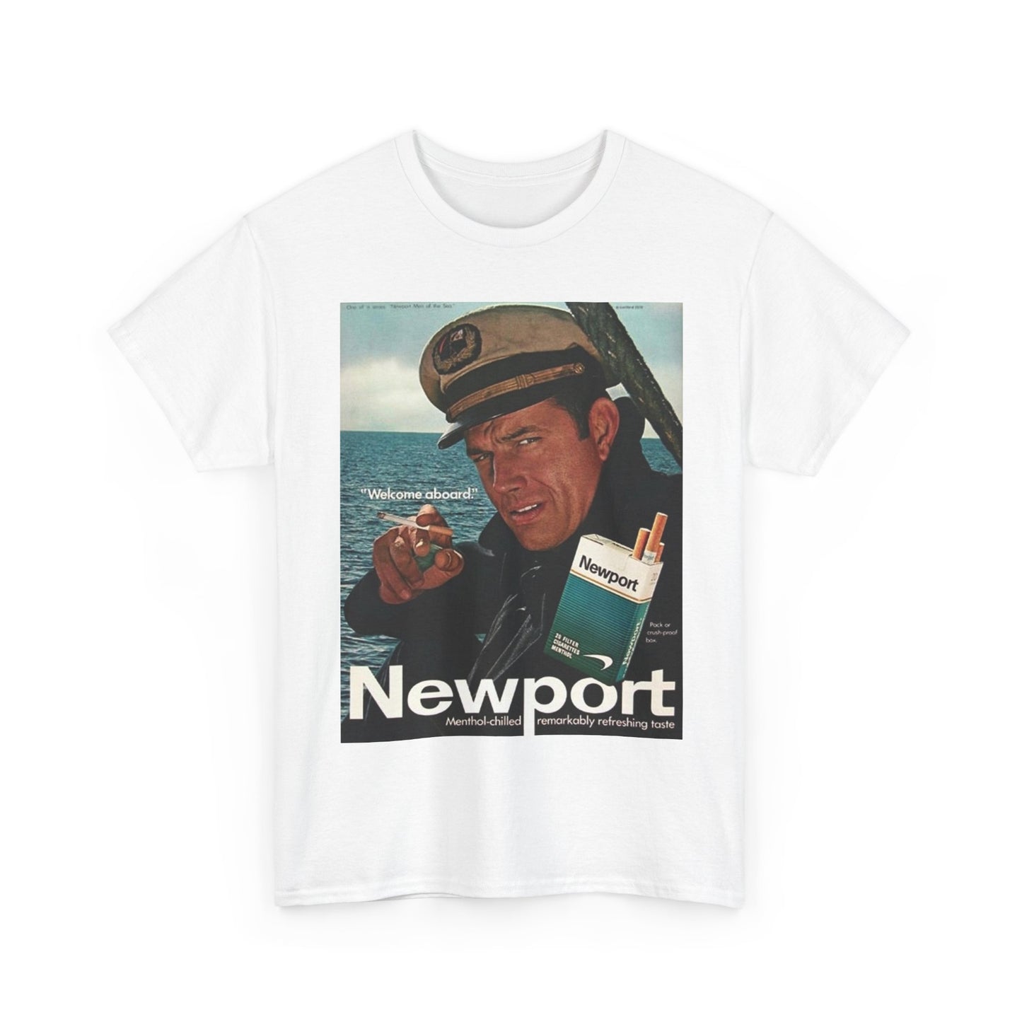Newport T-shirt vintage sailor cigarette advertising Unisex Heavy Cotton Tee