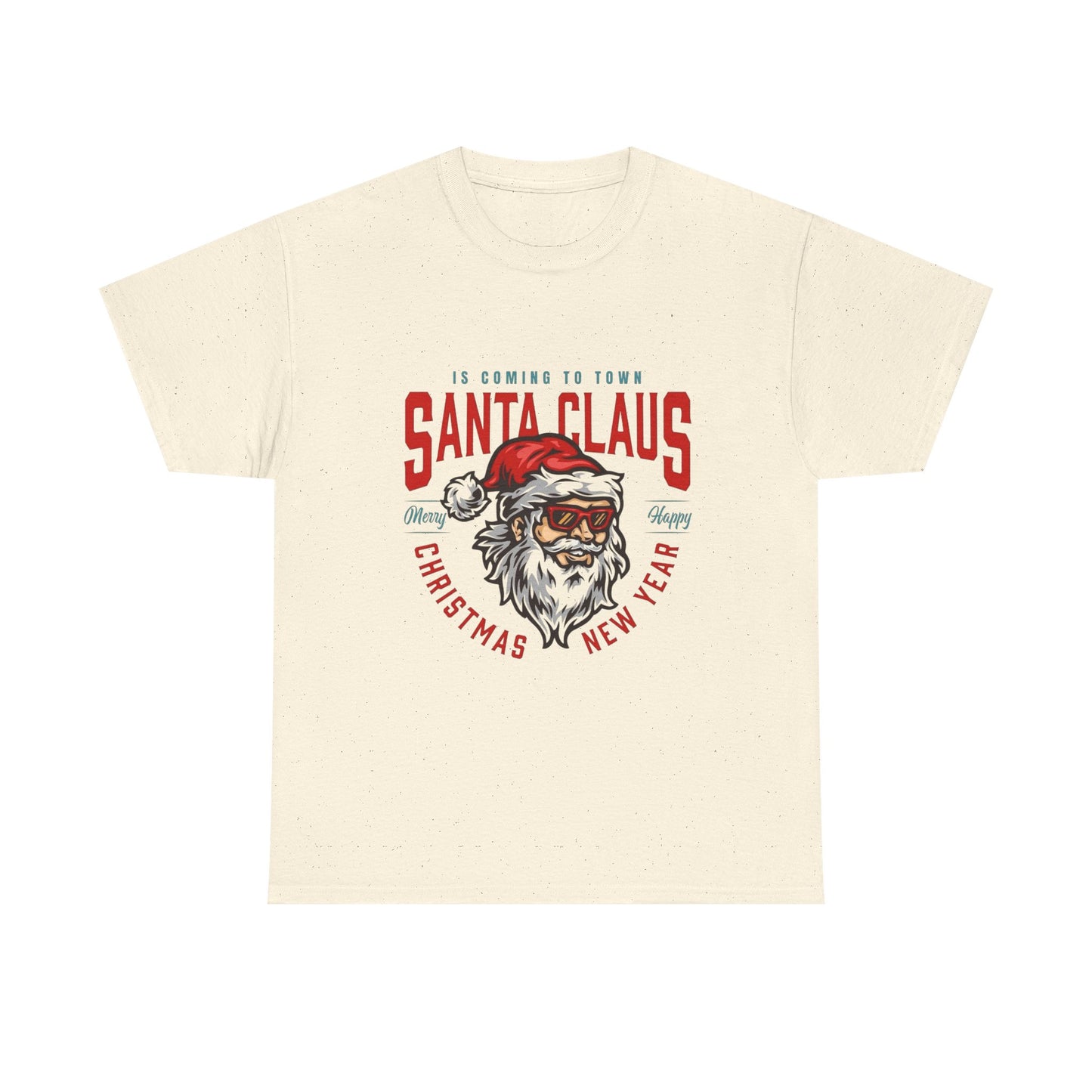 Santa Clause Merry Christmas Graphic T Shirt Unisex Heavy Cotton Tee