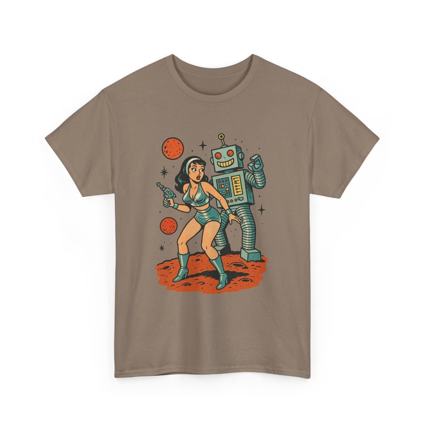Robot Dancing Funny Graphic T Shirt Unisex Heavy Cotton Tee GIFT NEW