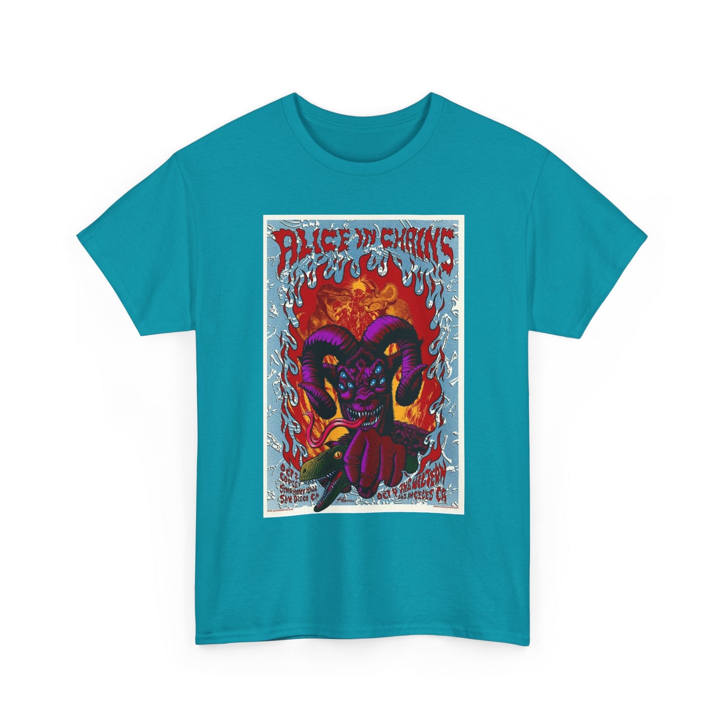 Alice In Chains Rock Band T Shirt Merch Poster Unisex Heavy Cotton Tee