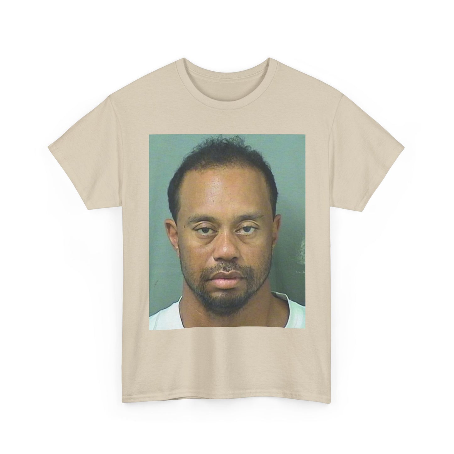 Tiger Woods Tshirt Funny Mugshot Golf Masters Golfing Unisex Heavy Cotton Tee