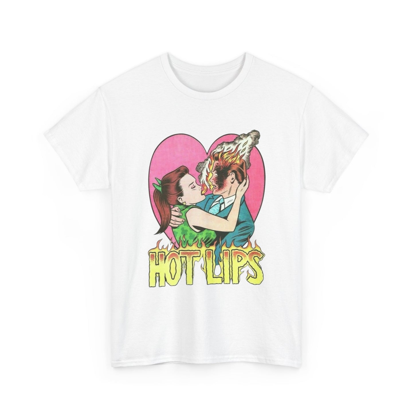 Hot Lips Vintage Graphic T Shirt ADULT NEW Heavy Cotton Tee