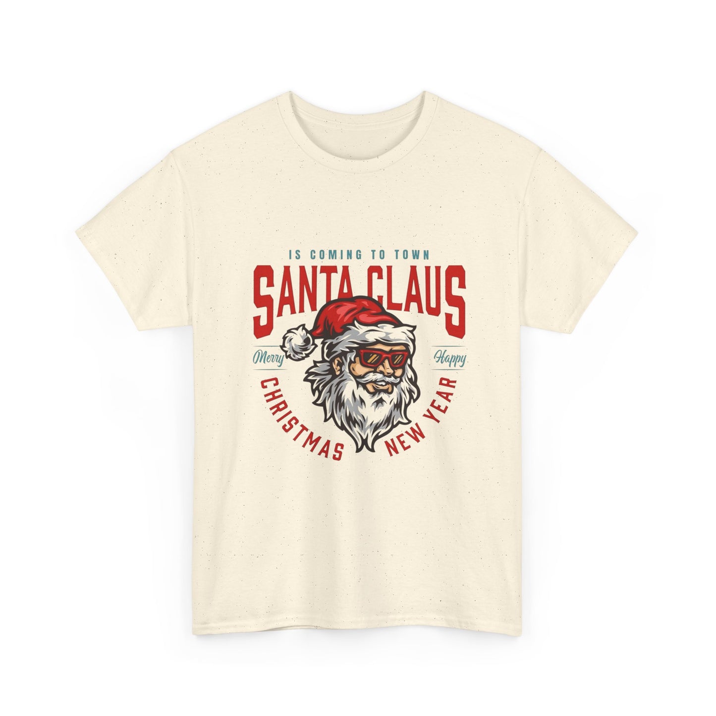 Santa Clause Merry Christmas Graphic T Shirt Unisex Heavy Cotton Tee