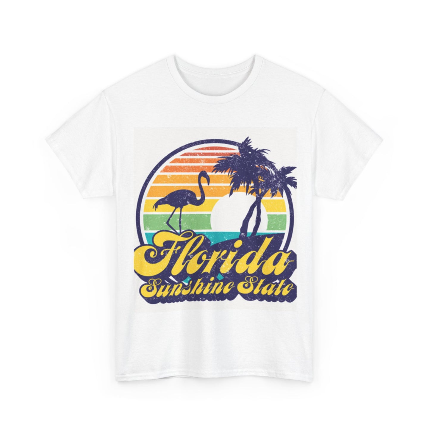 Florida Graphic Tshirt Summer Beach Miami Tampa Merch Unisex Heavy Cotton Tee 7