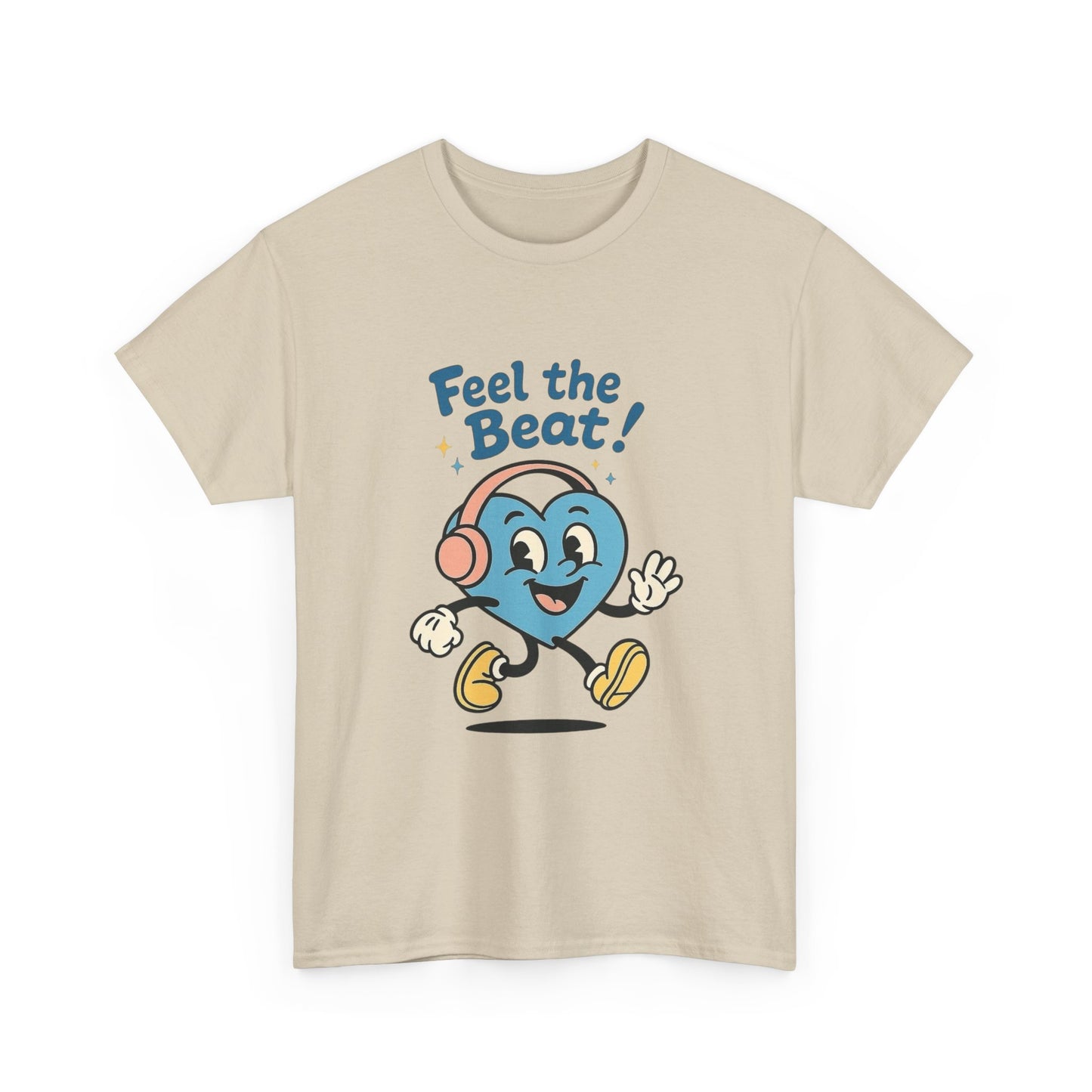 Feel The Beat Music Graphic T Shirt NEW GIFT Unisex Heavy Cotton Tee