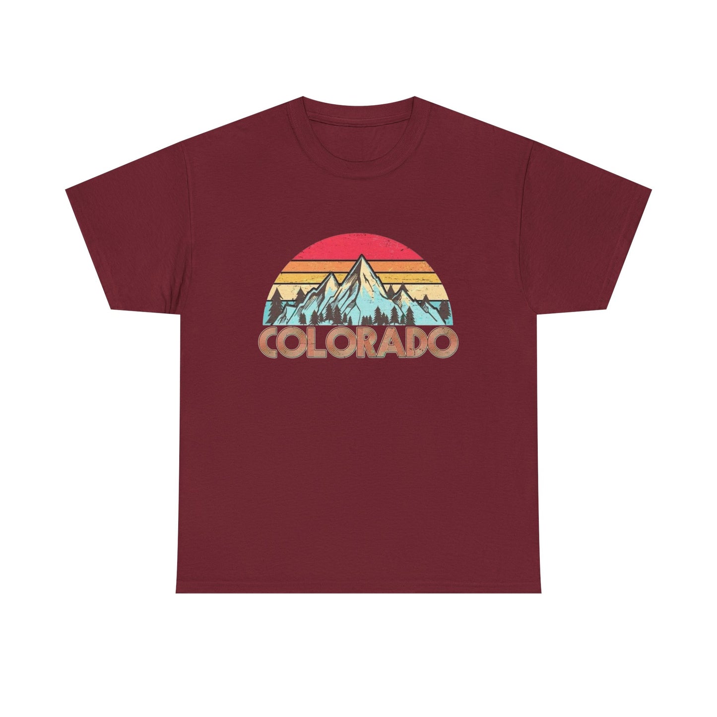 Colorado Retro Mountains Graphic T Shirt NEW Adult Tee