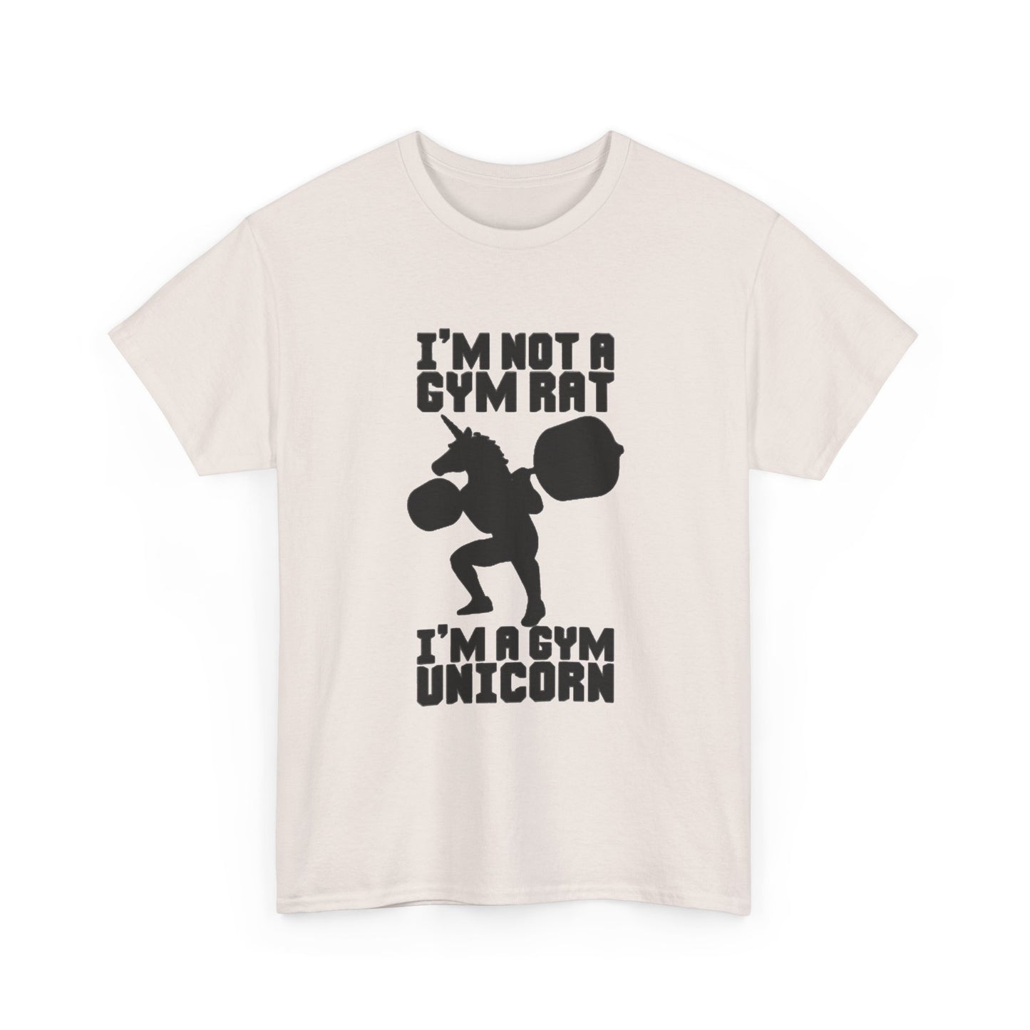 Gym Rat Shirt Funny Lifting Gear Workout Training Comedy Unisex Heavy Cotton Tee