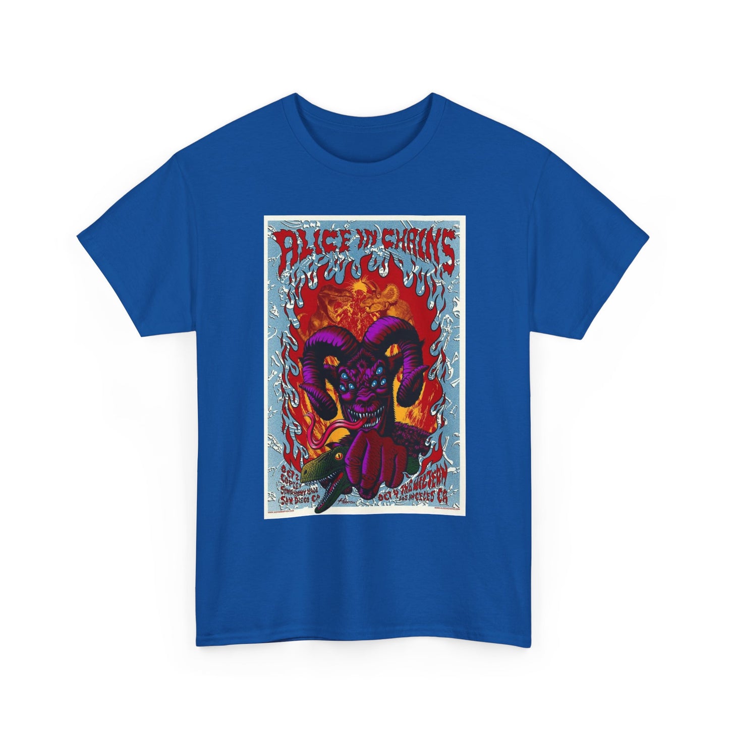 Alice In Chains Rock Band T Shirt Merch Poster Unisex Heavy Cotton Tee