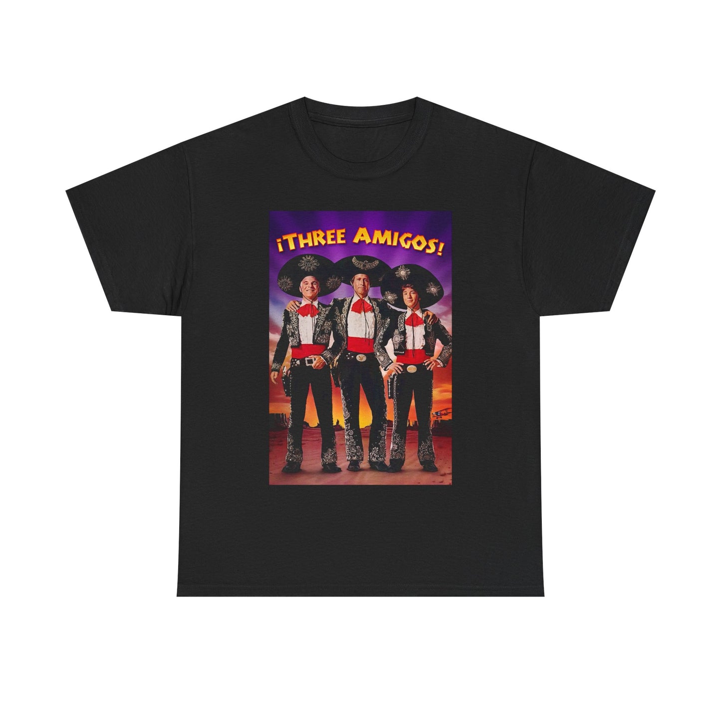 Three Amigos Tshirt Steve Martin Graphic Vintage Comedy Unisex Heavy Cotton Tee