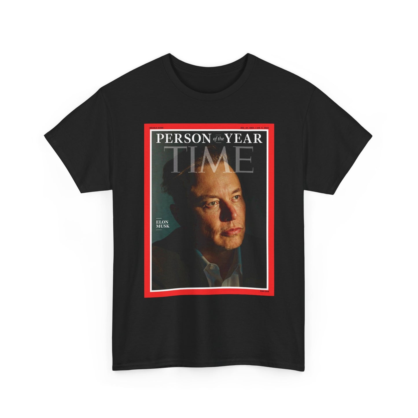 Elon Musk Graphic T Shirt Vintage Time Magazine Unisex Heavy Cotton Tee