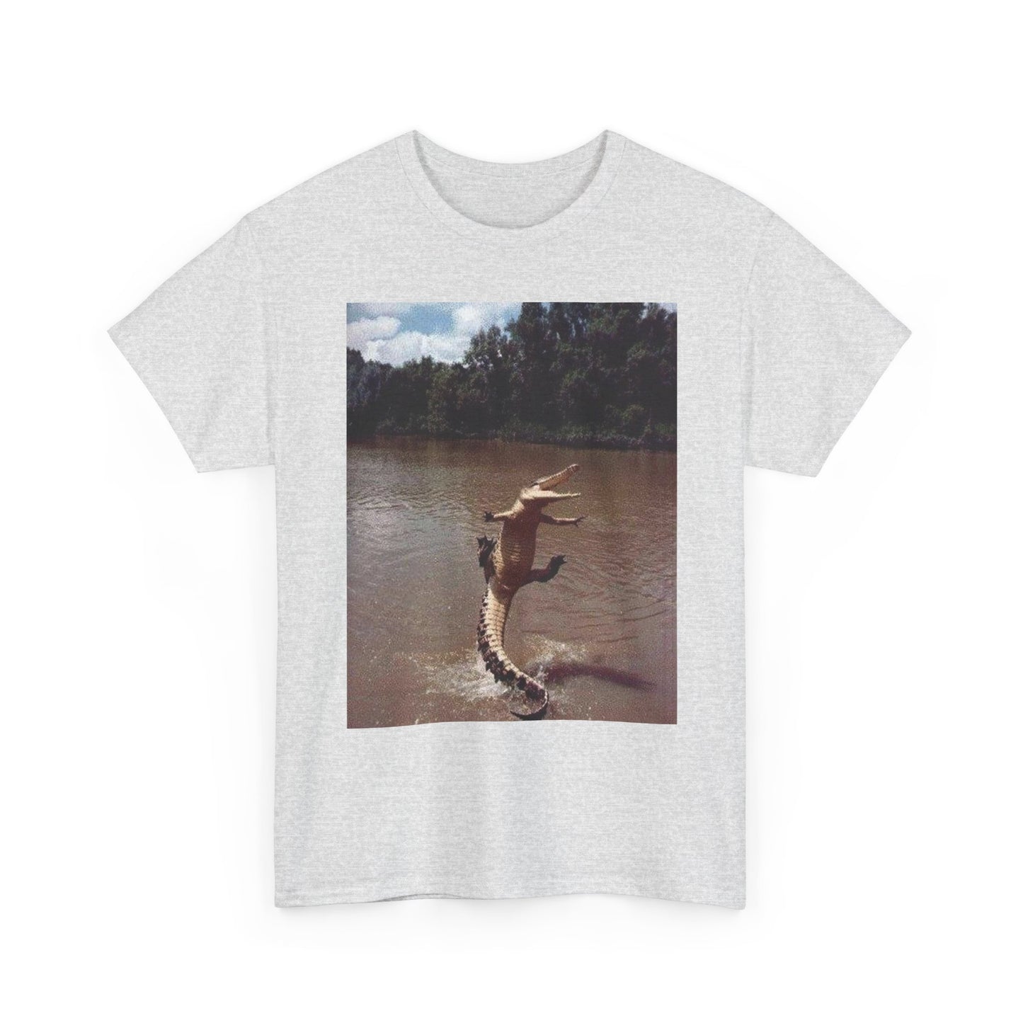 Funny Alligator Crocodile Florida Swamp Puppy Graphic T-Shirt Heavy Cotton NEW