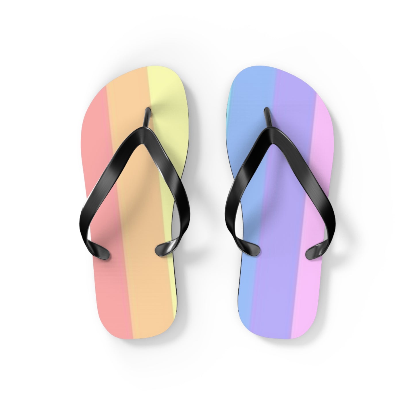 Rainbow Beach Sandals, Slides for Summer, Flip Flops, Water Resistant