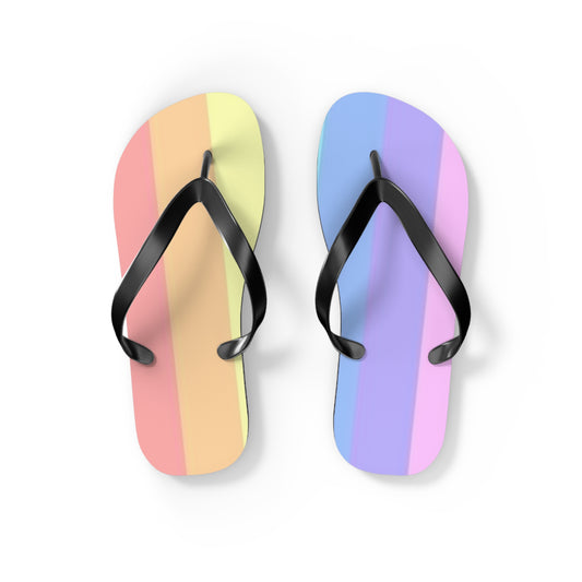 Rainbow Beach Sandals, Slides for Summer, Flip Flops, Water Resistant