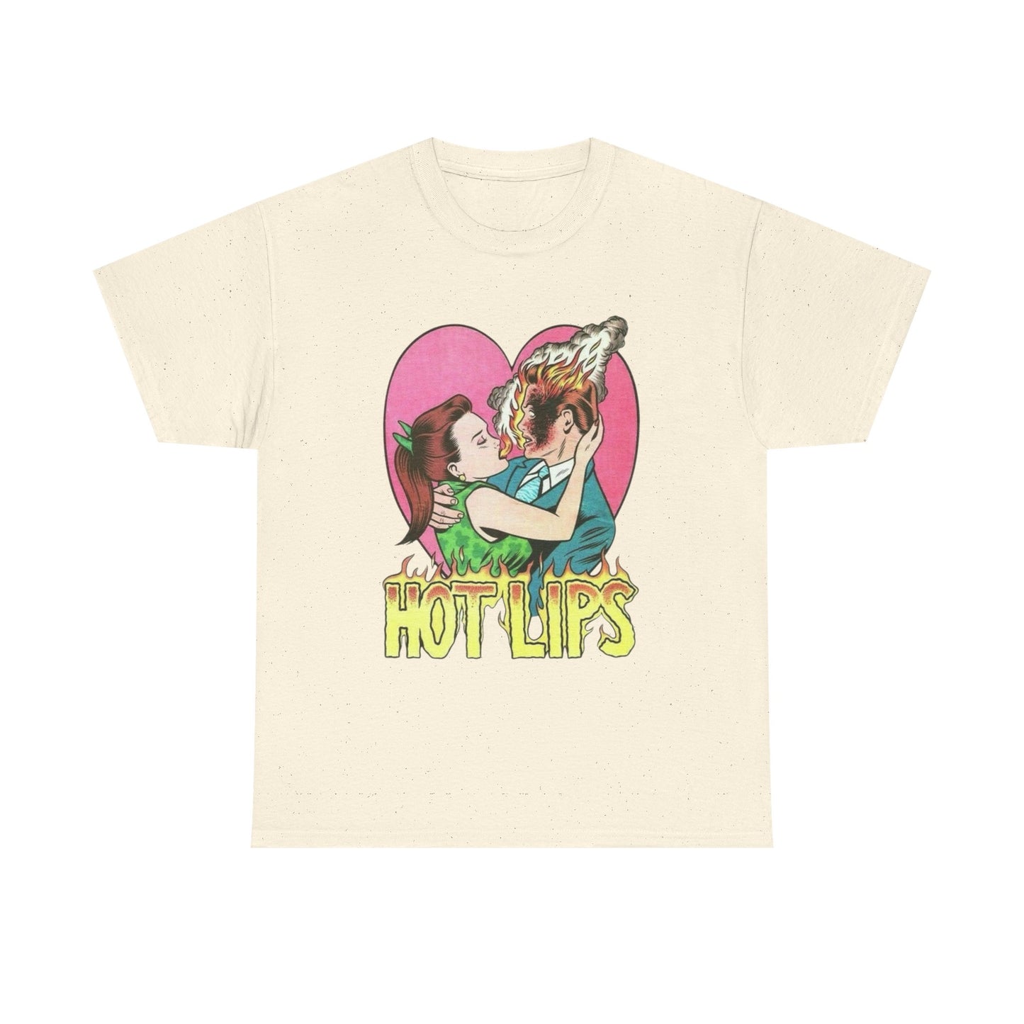 Hot Lips Vintage Graphic T Shirt ADULT NEW Heavy Cotton Tee