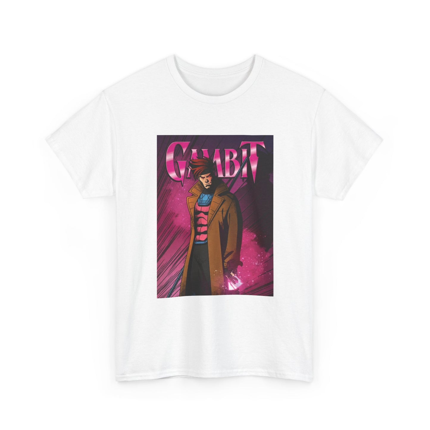 Gambit Tshirt Vintage Anime Cartoon Graphic Neon Unisex Heavy Cotton Tee