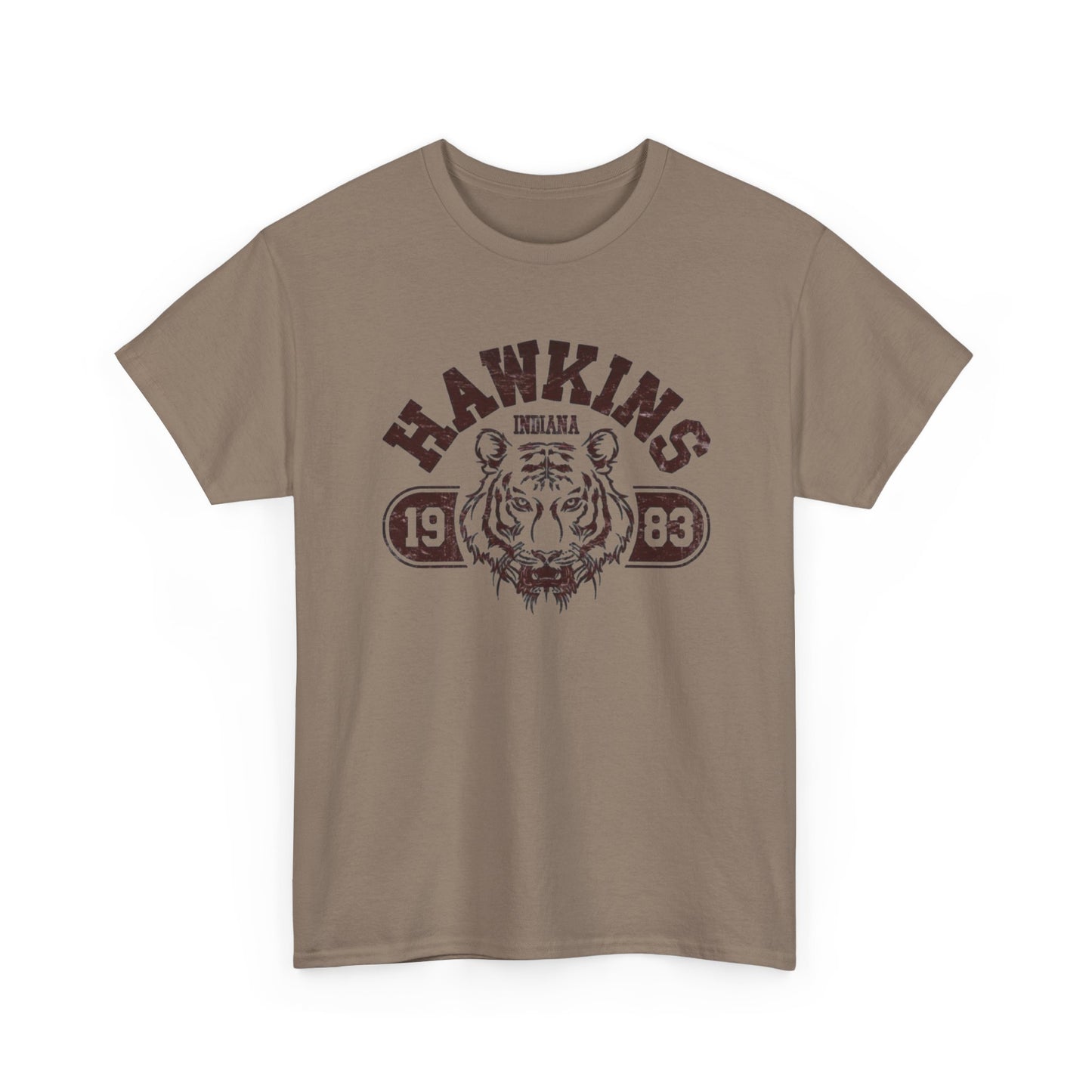 Hawkins Indiana Retro TV Graphic T Shirt Unisex Heavy Cotton Tee