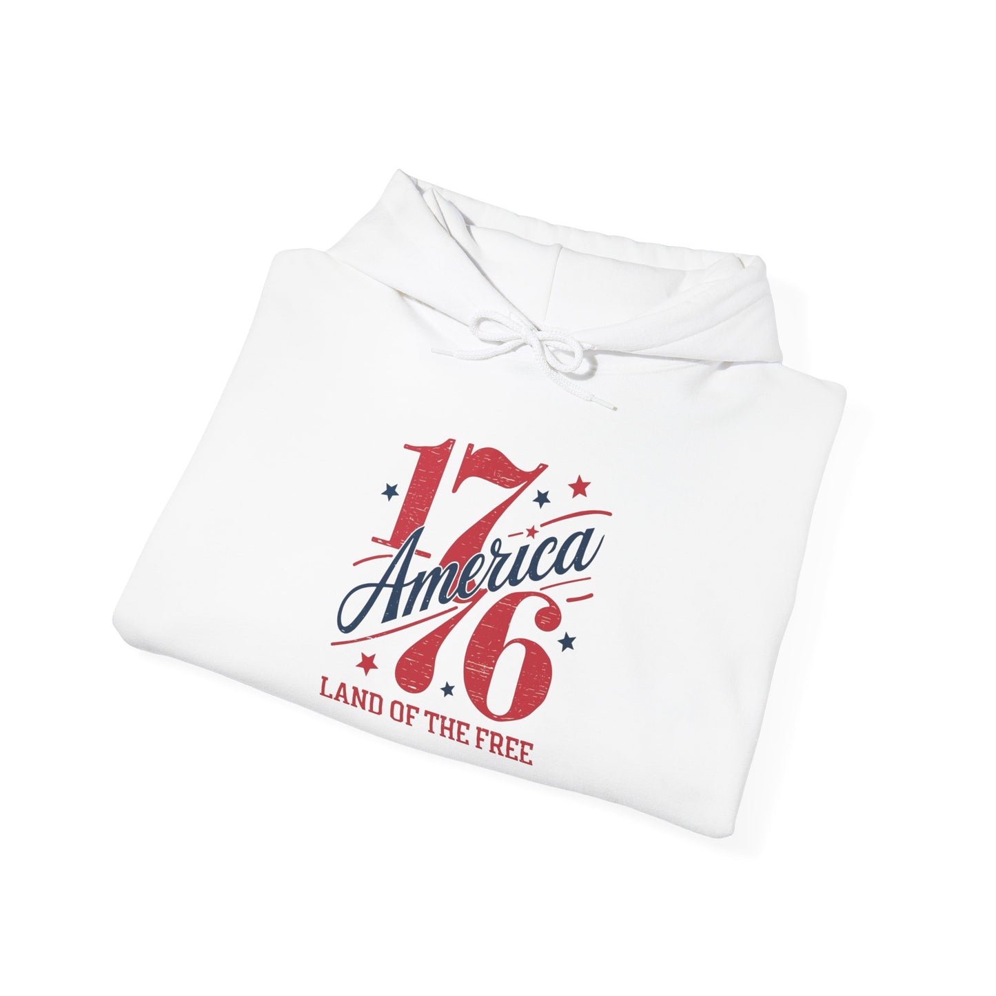 1776 America Land Of The Free Graphic Hoodie Heavy Blend™ NEW Sweatshirt