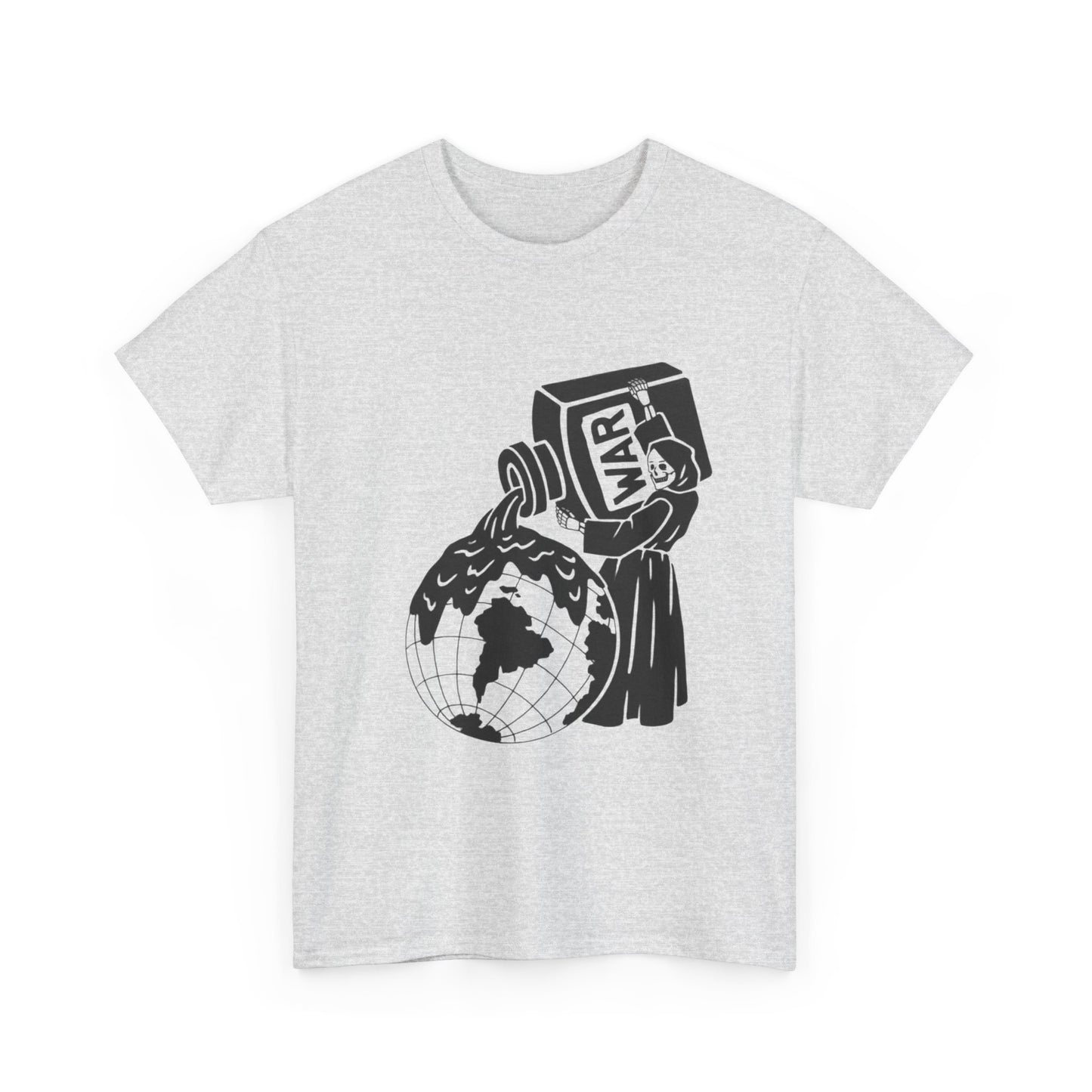Pour War On The Earth Graphic T Shirt NEW Unisex Heavy Cotton Tee
