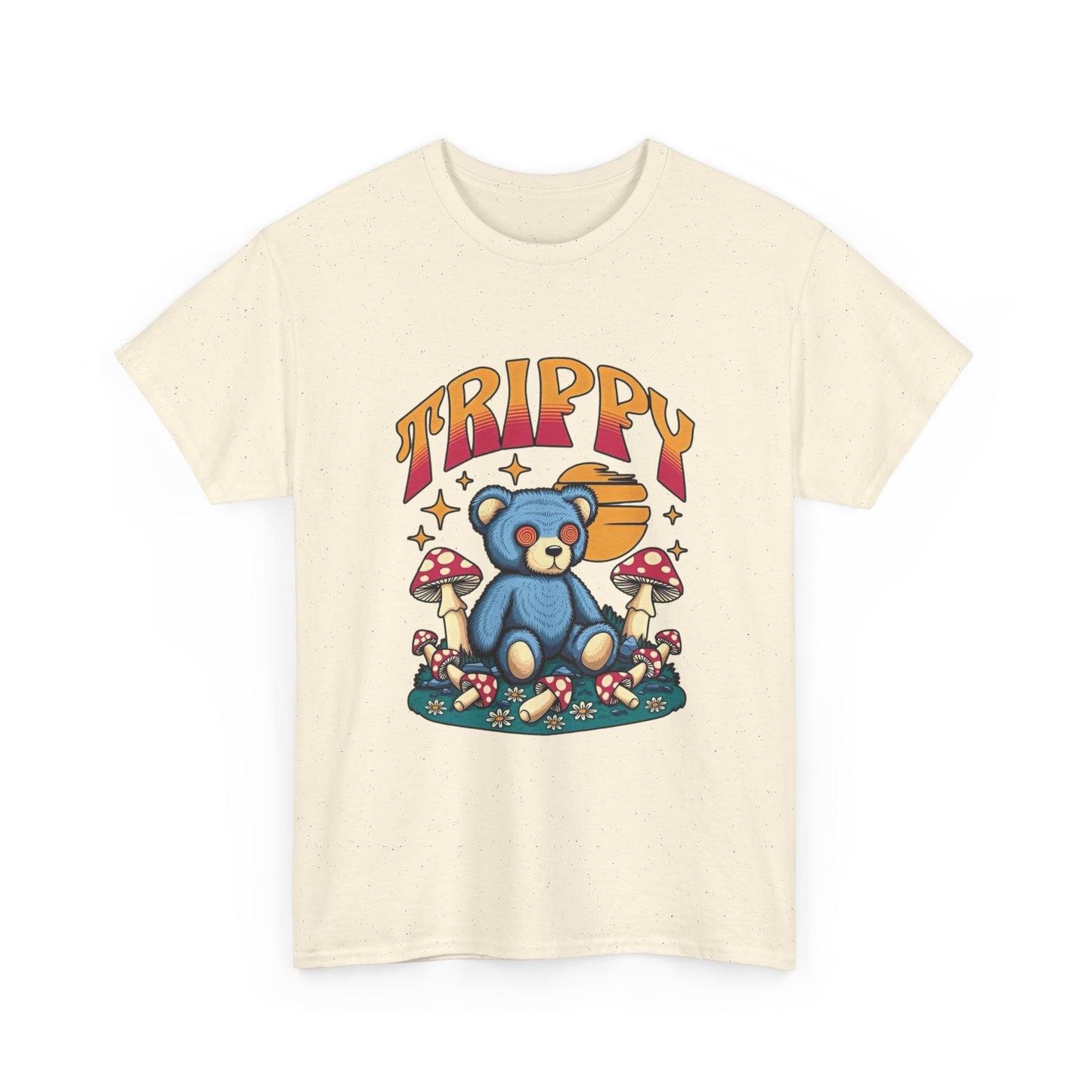 Trippy Bear Graphic T-Shirt Men's Women's Heavy Cotton Tee NEW GIFT