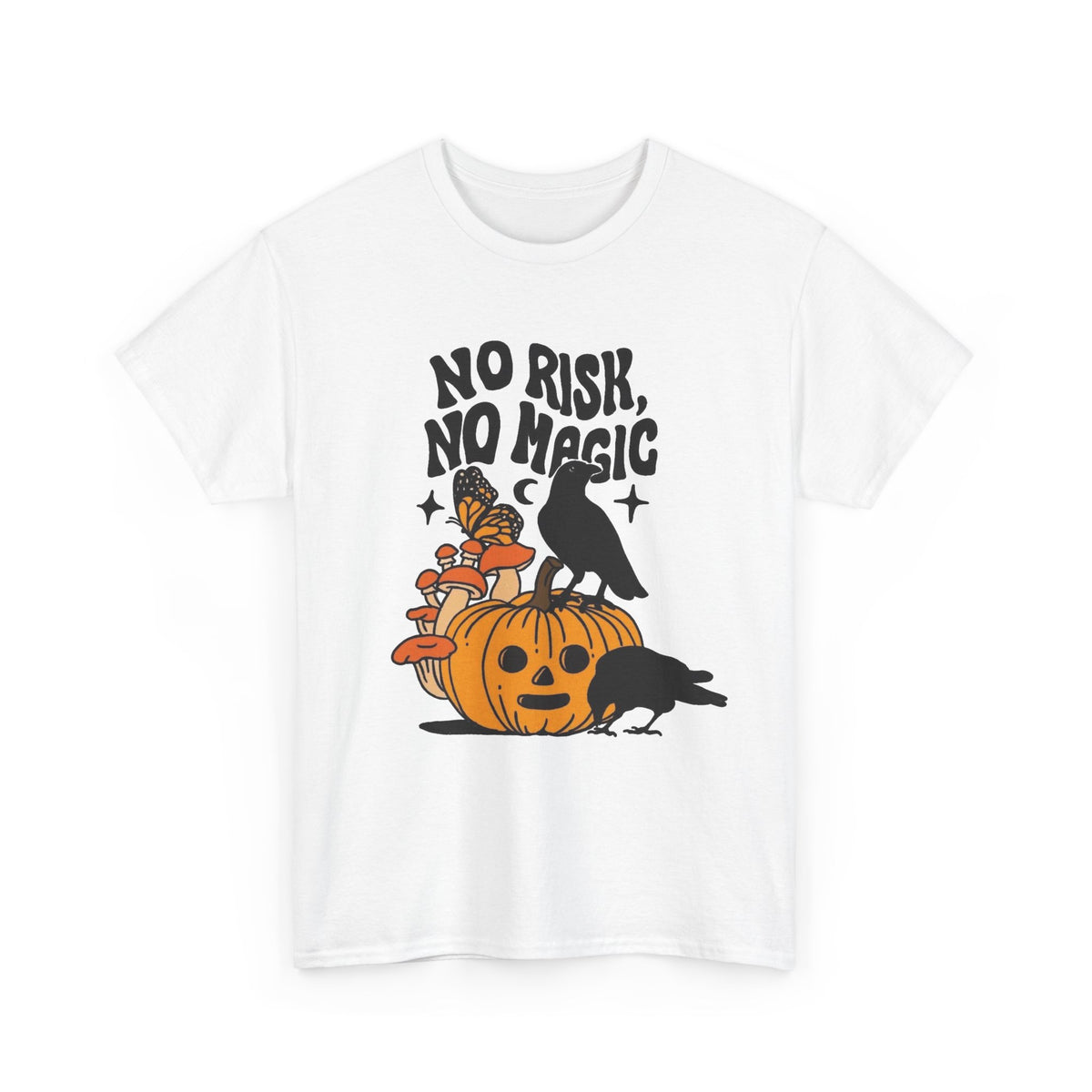 No Risk No Magic Graphic T Shirt Men's Heavy Cotton Tee
