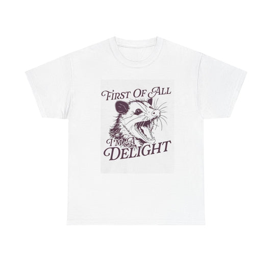 I'm A Delight Graphic T Shirt Vintage Funny Retro Unisex Heavy Cotton Tee