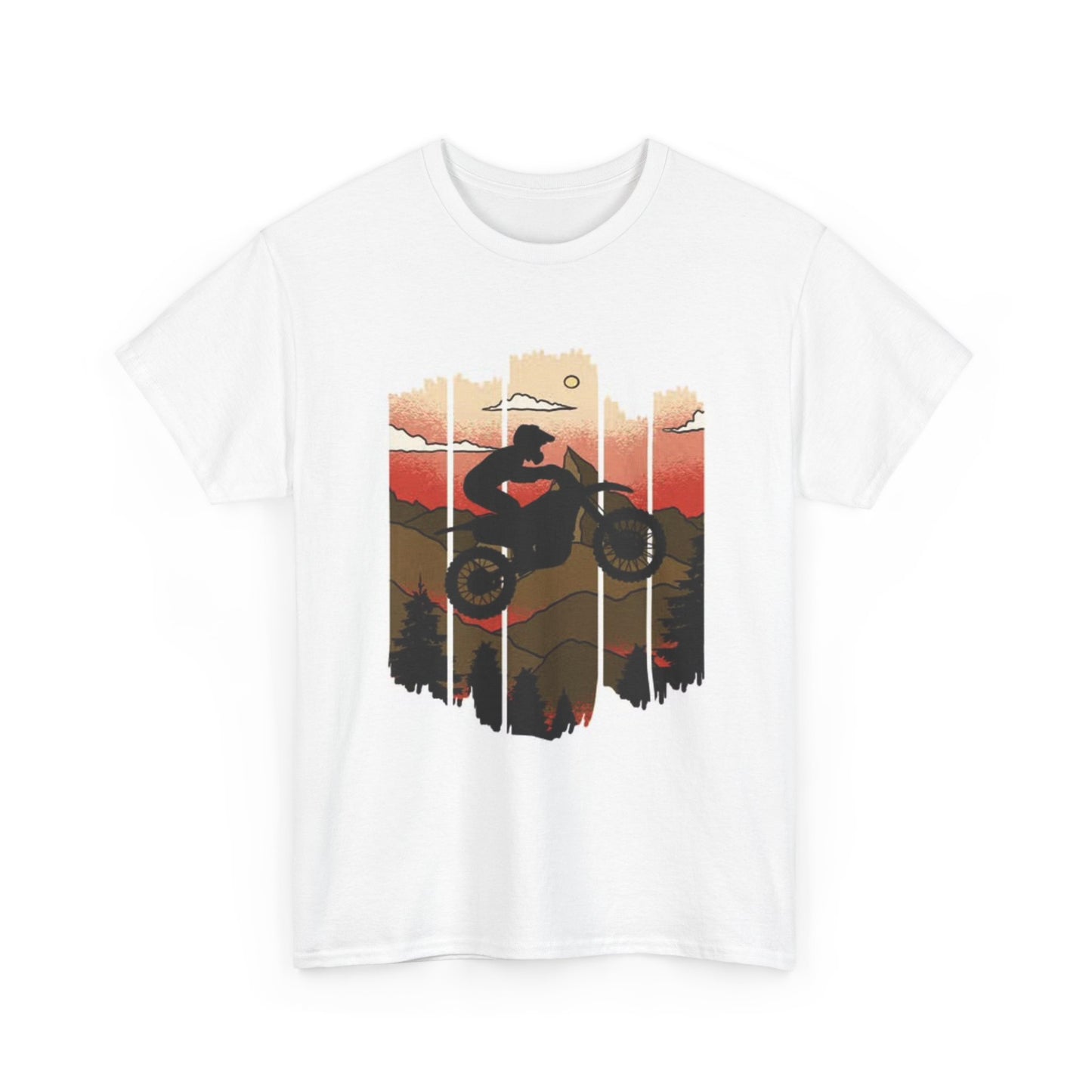 Motocross Dirtbike Outdoors T Shirt Graphic Unisex Heavy Cotton Tee
