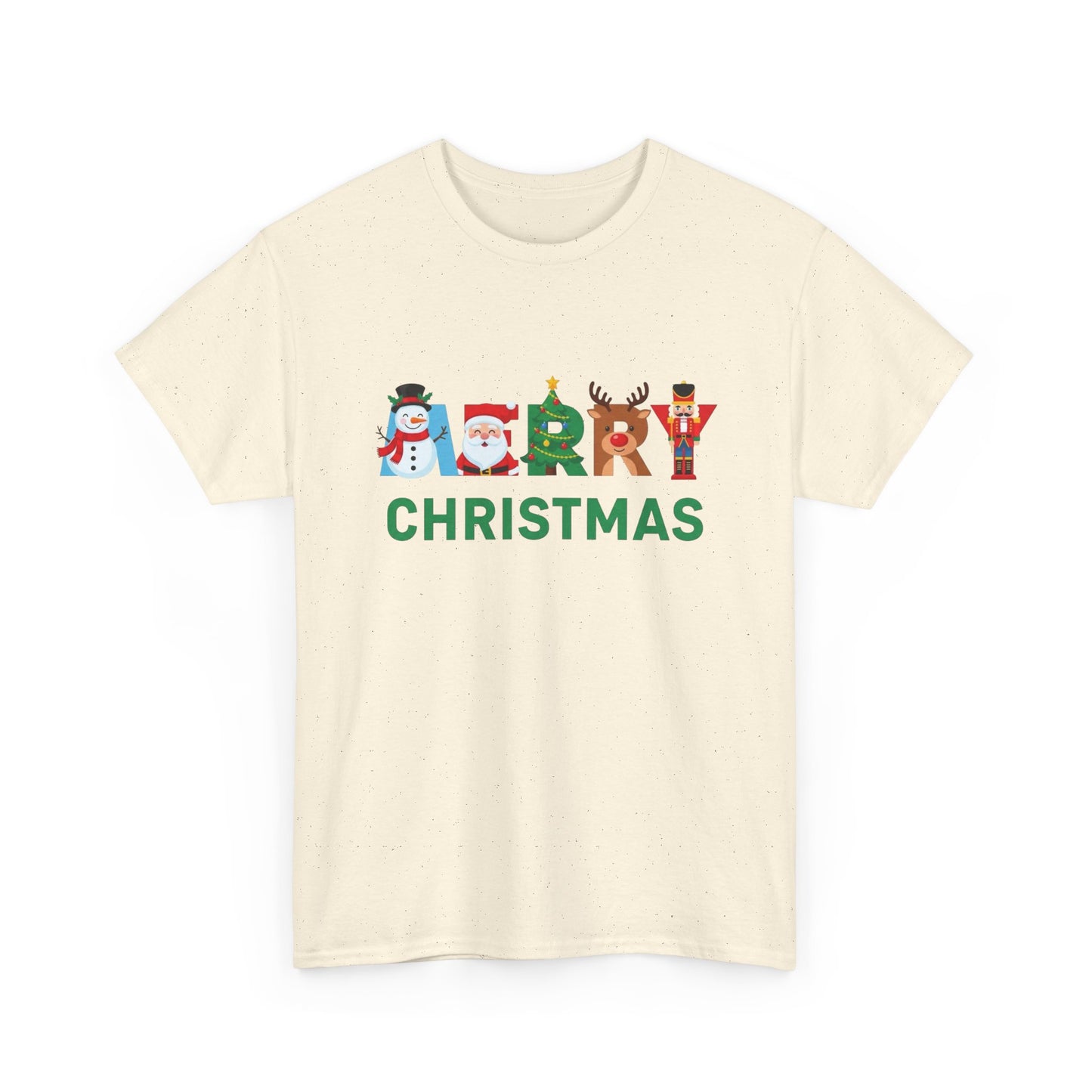Merry Christmas Characters Graphic T Shirt NEW Unisex Heavy Cotton Tee