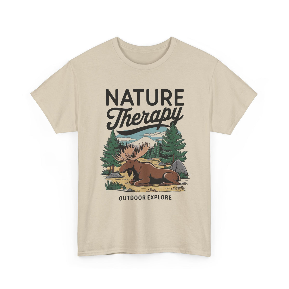 Nature Is Therapy Graphic T Shirt Men's Heavy Cotton Tee