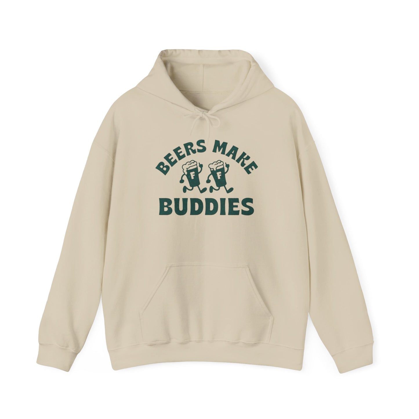 Beers Make Buddies Graphic Hoodie Unisex Heavy Blend™ Hooded Sweatshirt