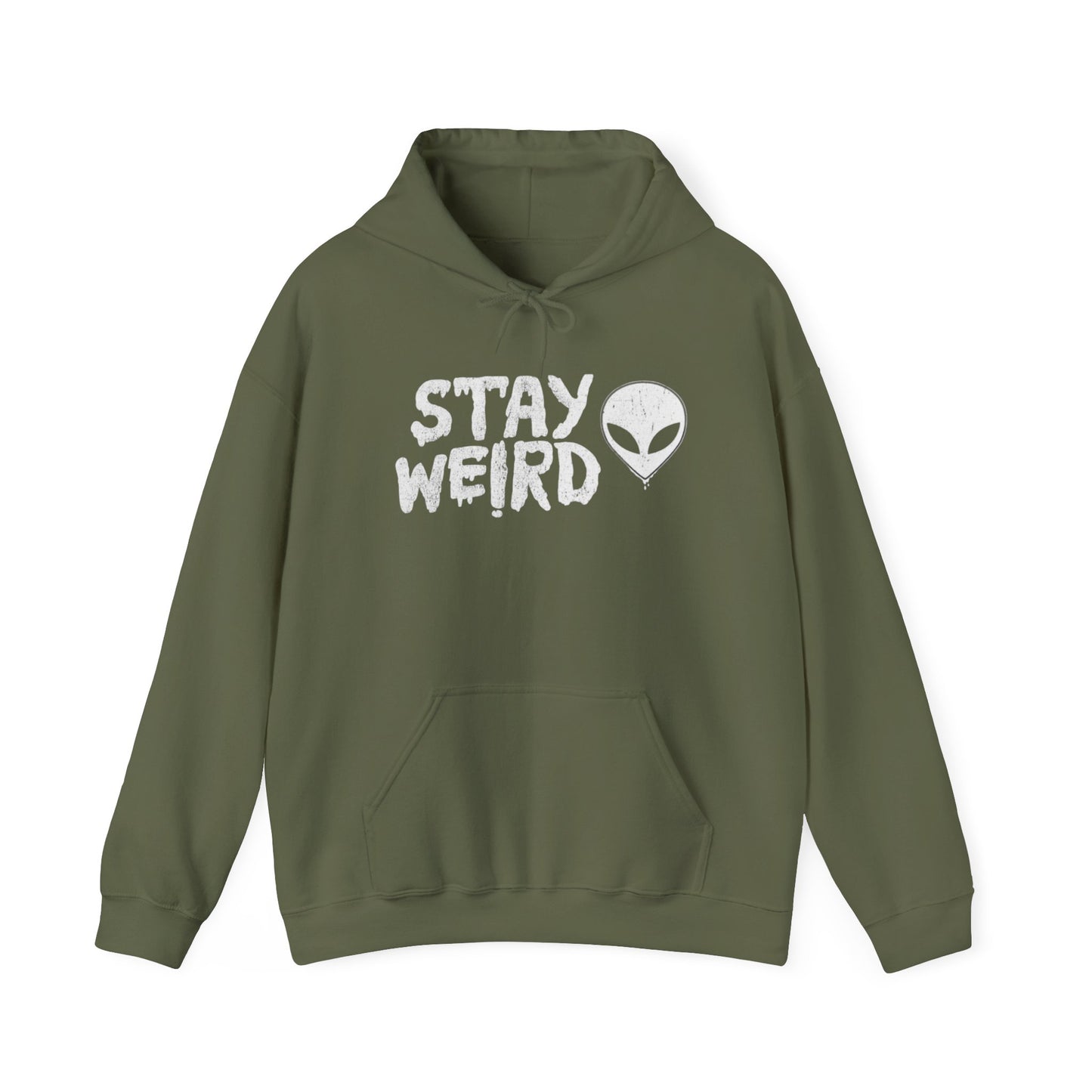 Stay Weird Funny Aliens Graphic Hoodie Unisex Heavy Blend™ Hooded Sweatshirt
