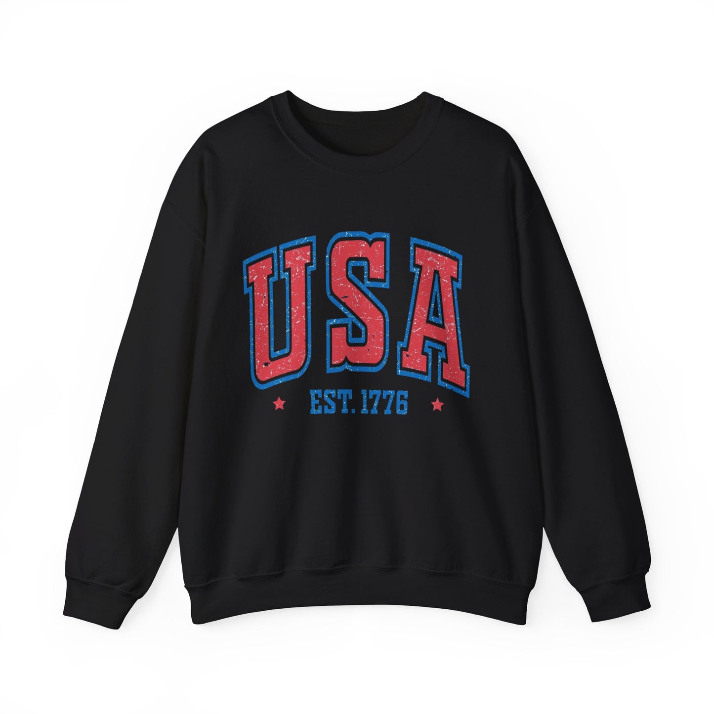 USA Est 1776 American Flag Sweater NEW Unisex Heavy Blend™ Crewneck Sweatshirt