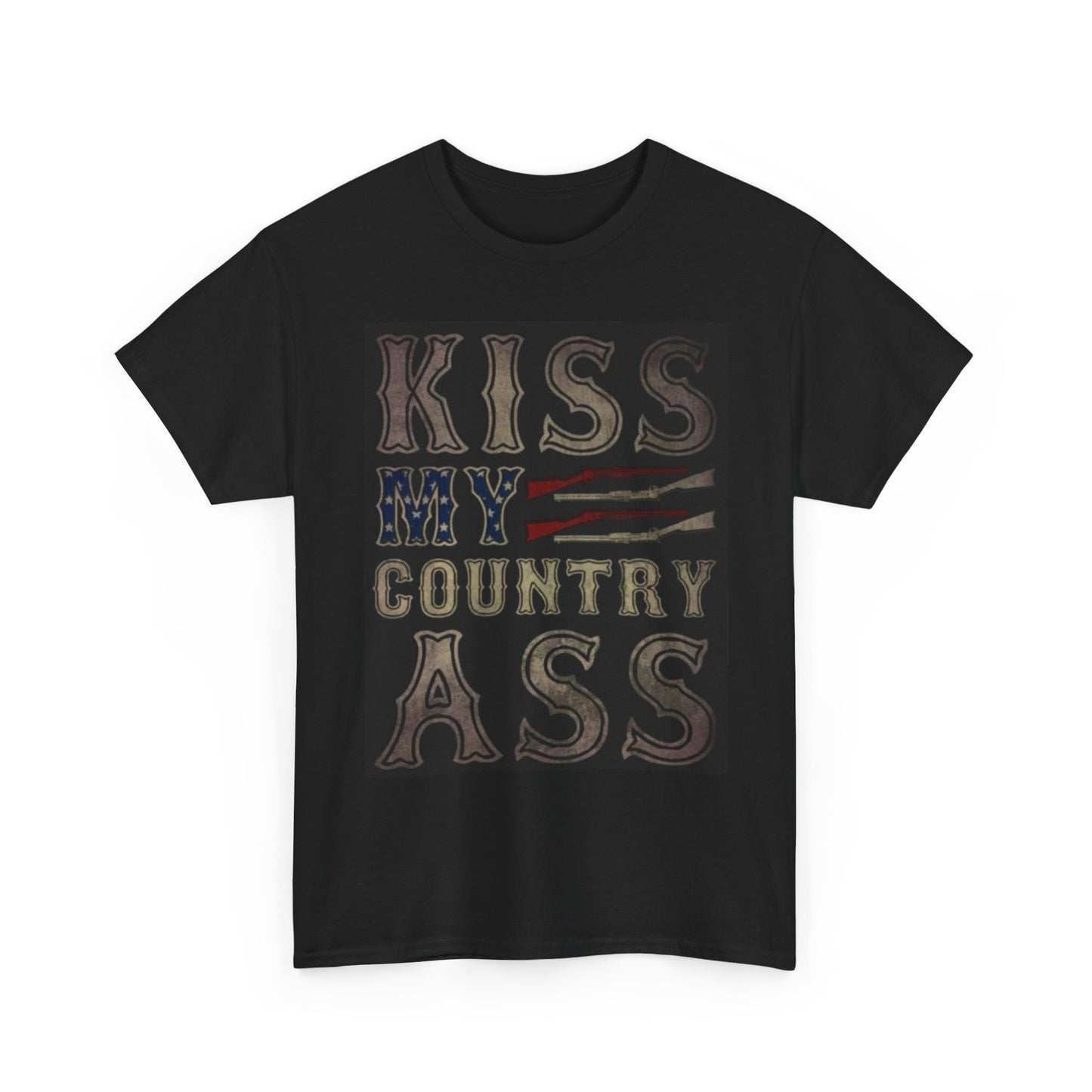 Kiss My Country Ass Graphic T Shirt Unisex Heavy Cotton Tee