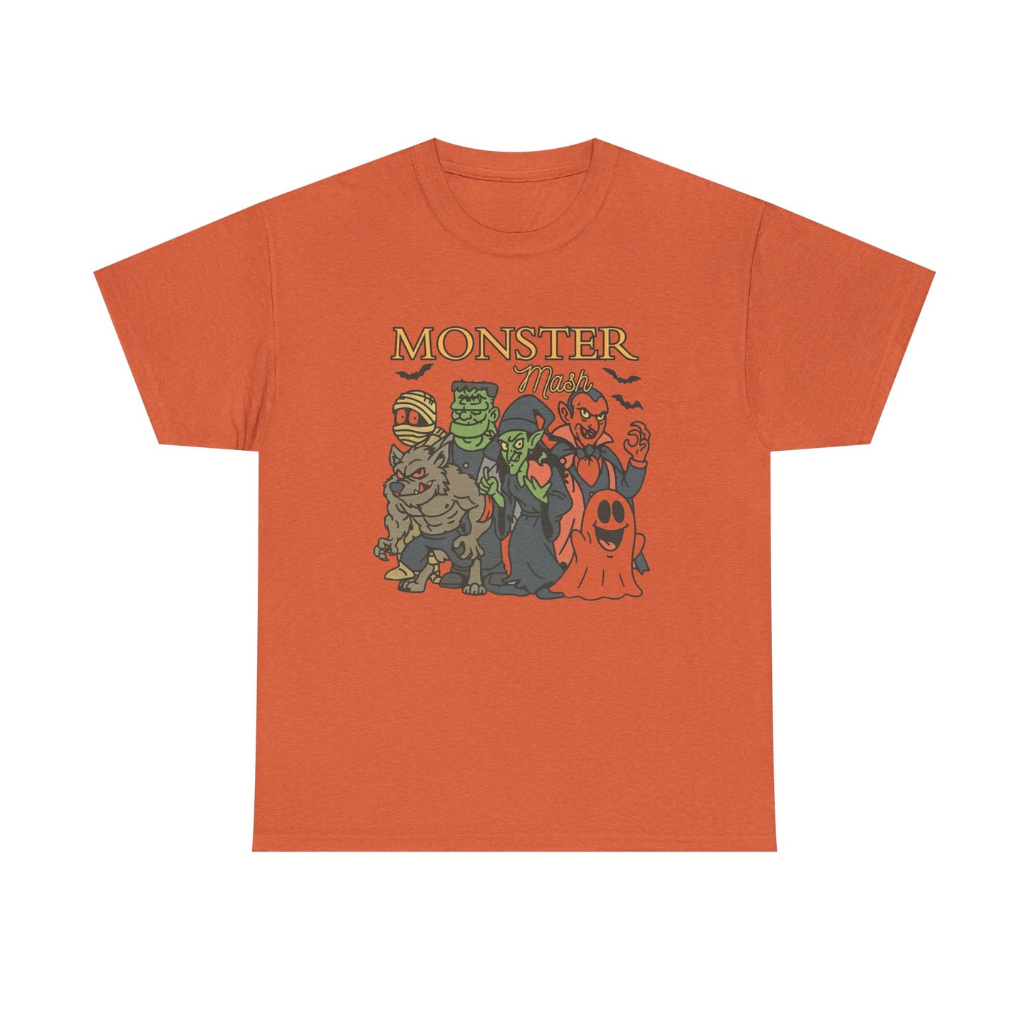 Monster Mash Halloween Graphic T Shirt NEW Unisex Heavy Cotton Tee