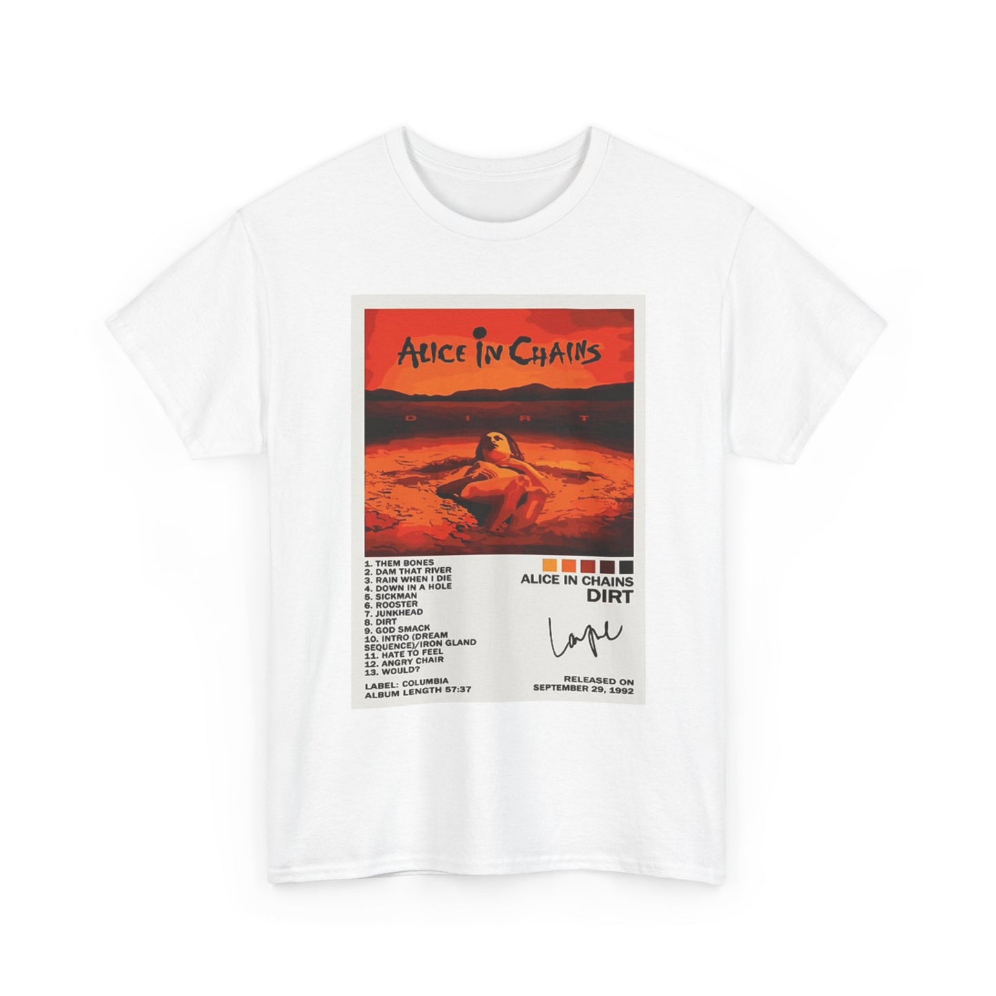 Alice In Chains Graphic T Shirt Vintage Rock Band Unisex Heavy Cotton Tee