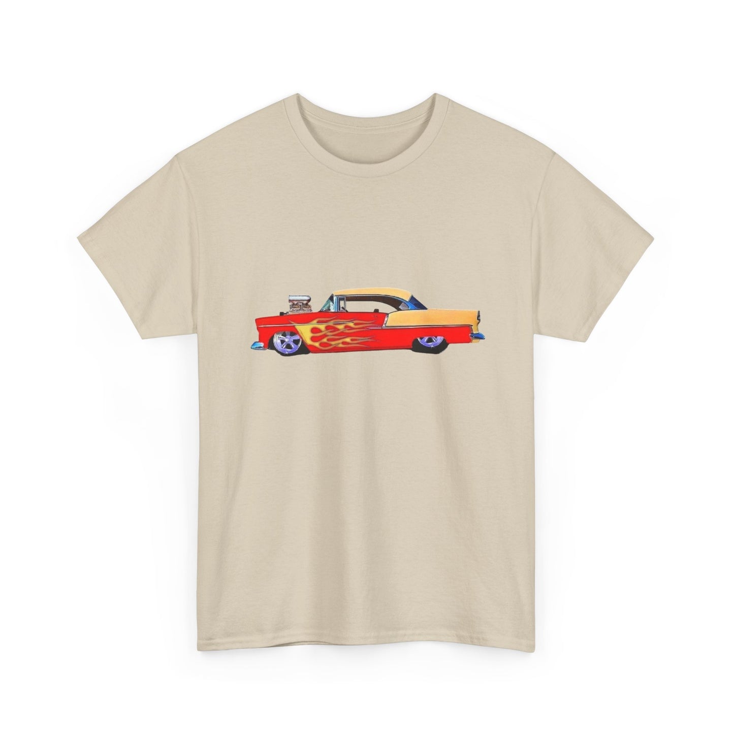57 Chevy Hotrod Graphic T Shirt Unisex Heavy Cotton Tee NEW