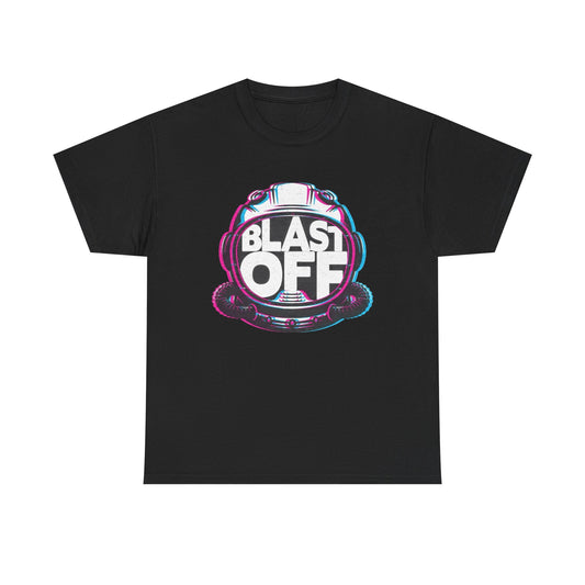 Blast Off Graphic T Shirt Unisex Heavy Cotton NEW Tee