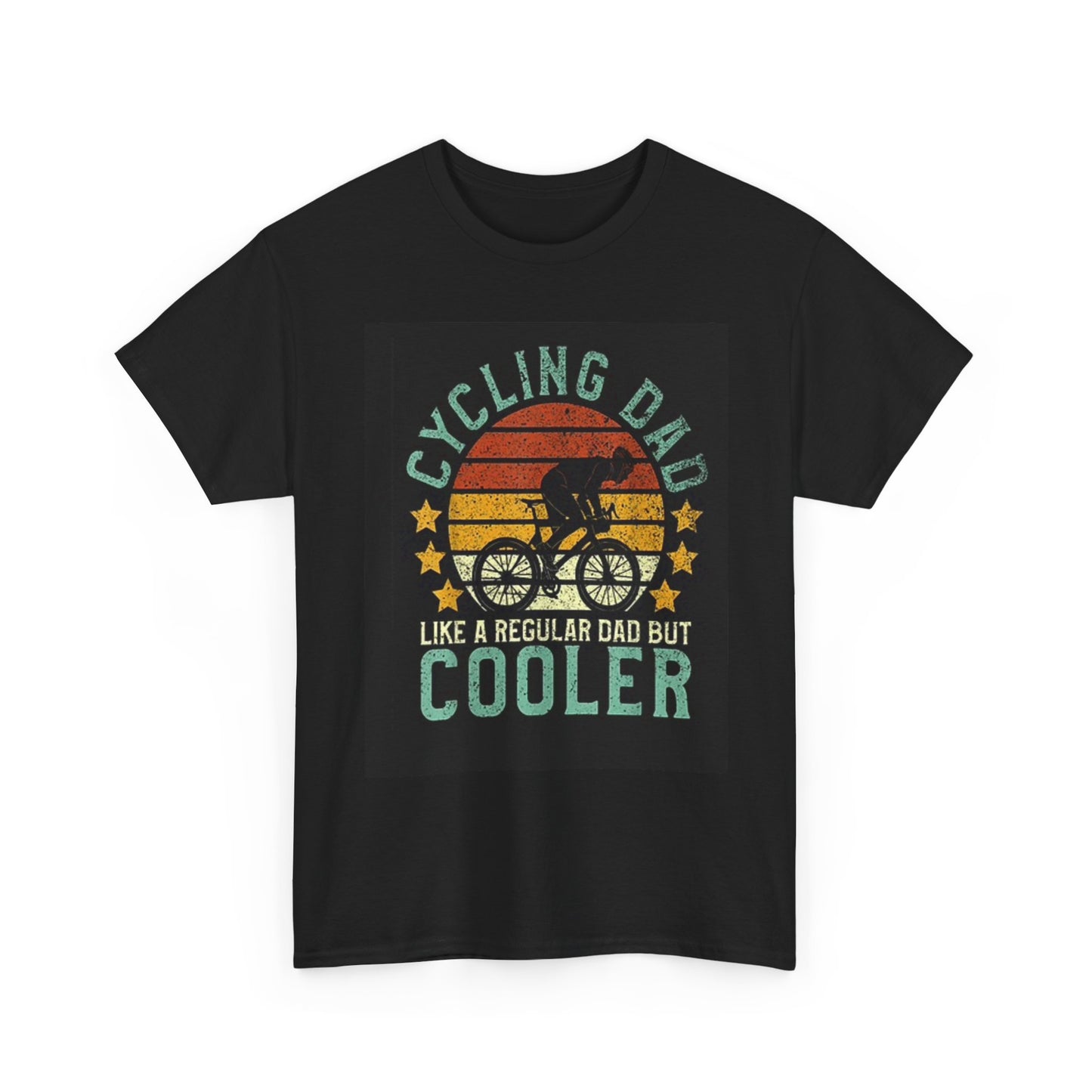 Cycling Dad T Shirt Funny Bike Graphic Retro Unisex Heavy Cotton Tee