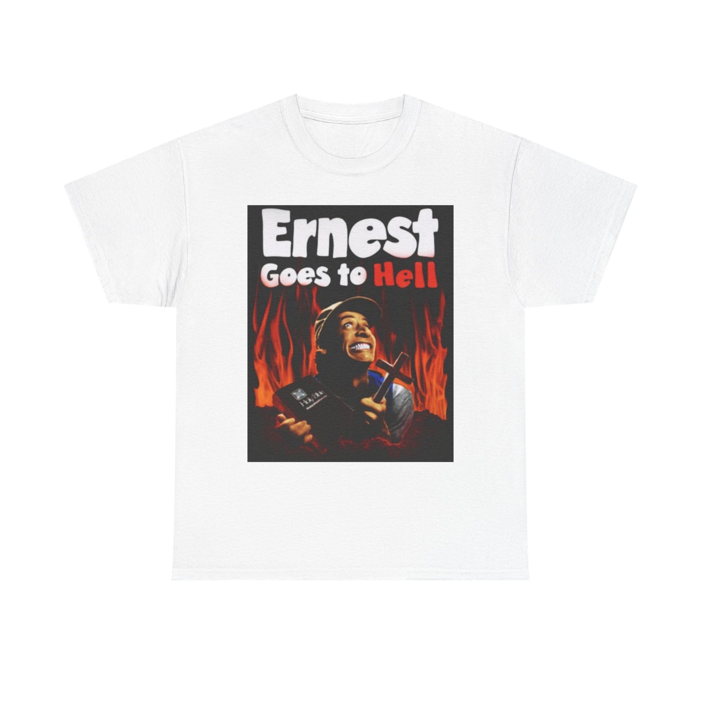 Ernest Goes To Hell Graphic T Shirt Funny Vintage Poster Unisex Heavy Cotton Tee