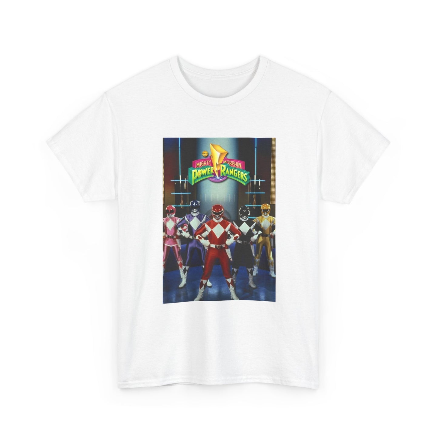 Power Rangers Tshirt Vintage 90s Kids Retro Tv Shows Unisex Heavy Cotton New
