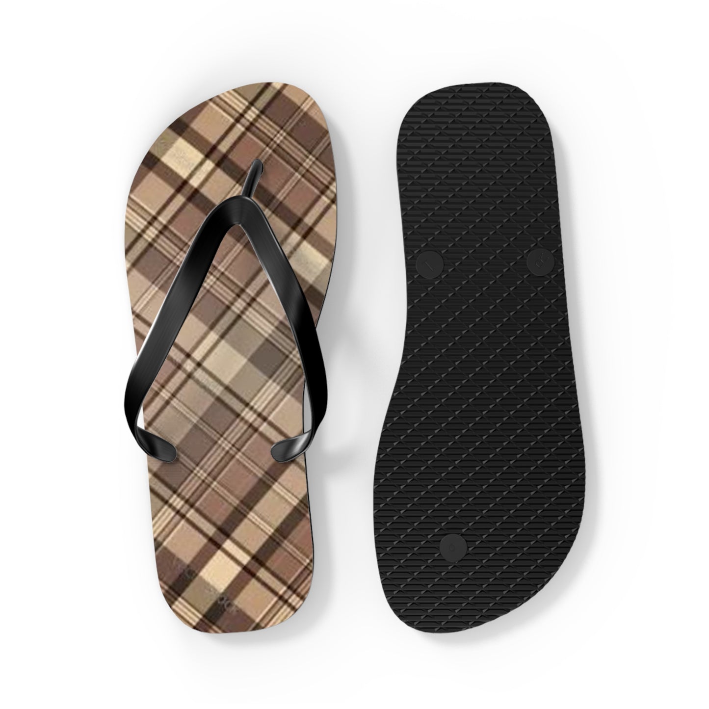 Brown Stripe Sandals, Beach Shoes, Vacation Flip Flops, Pool Slides