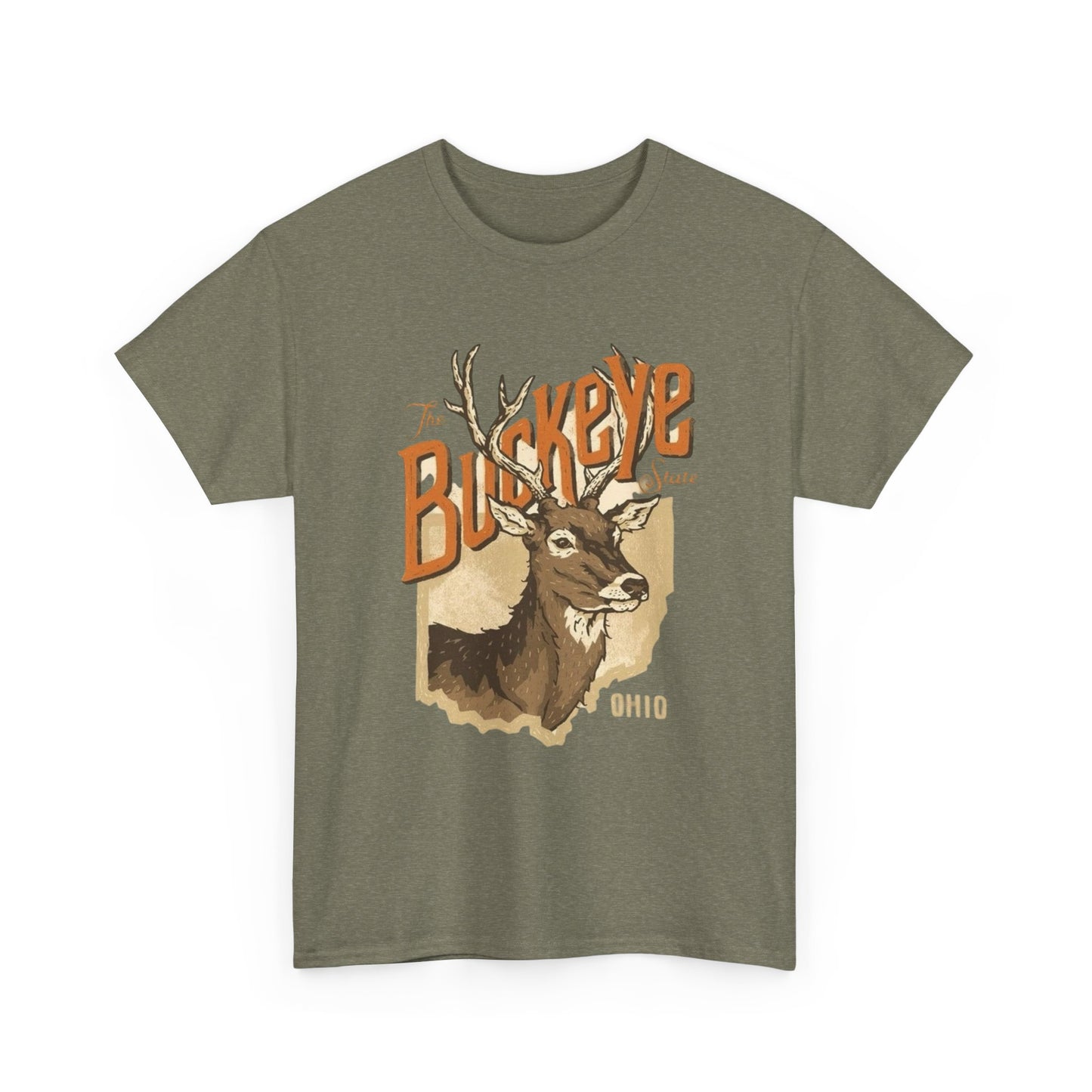 Ohio The Buckeye State Graphic T Shirt Unisex Heavy Cotton Tee
