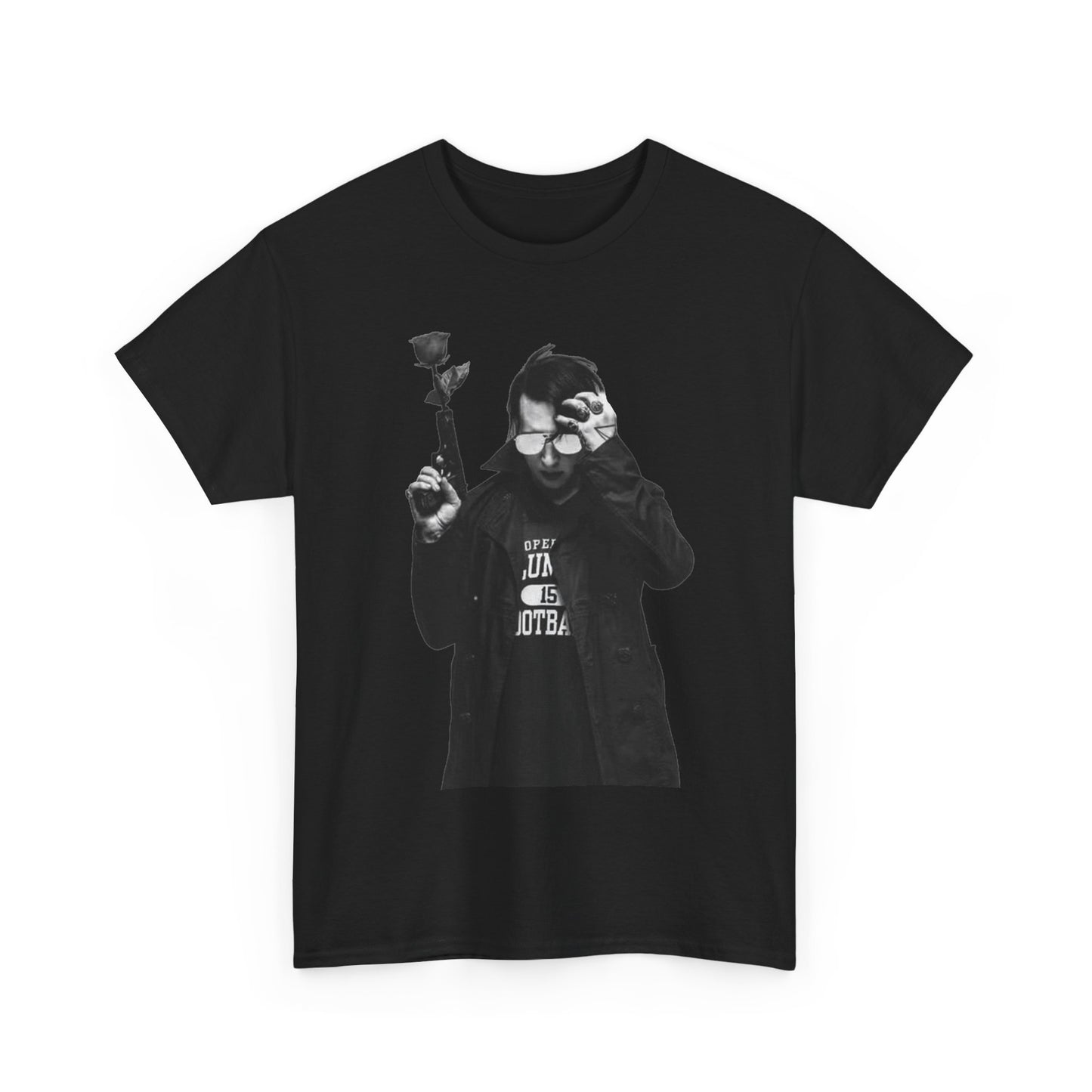 Marilyn Manson T-shirt banksy art rock retro Unisex Heavy Cotton Tee