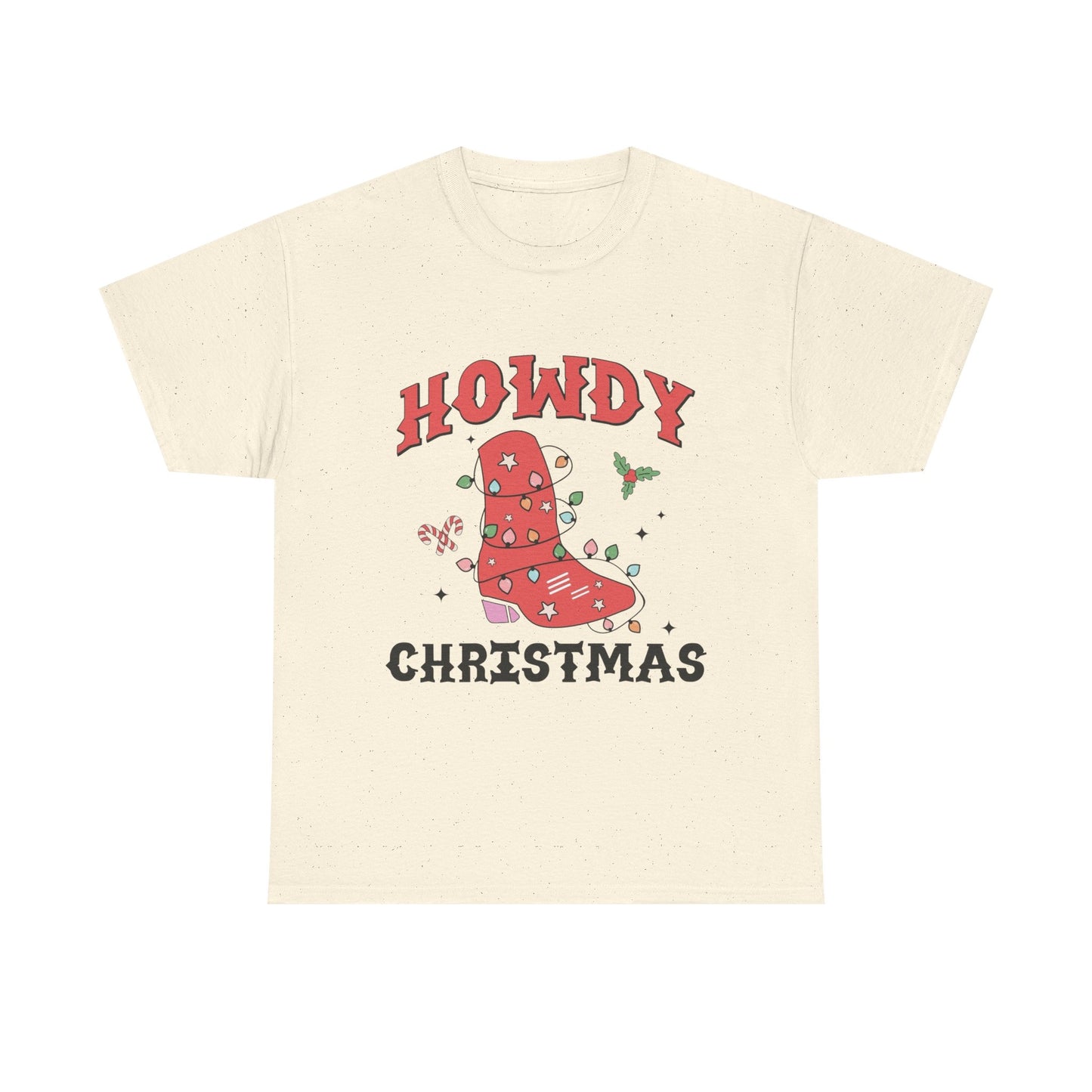 Howdy Christmas Graphic T Shirt NEW Unisex Heavy Cotton Tee
