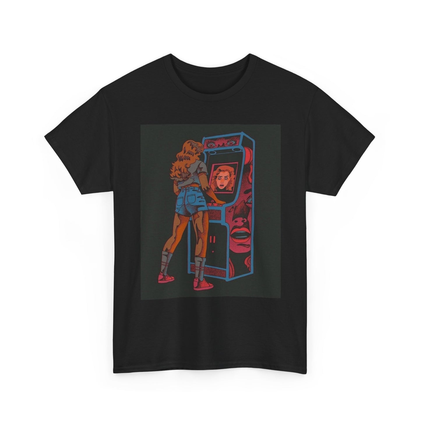 Vintage Stand Up Arcade Graphic T Shirt Cotton Tee