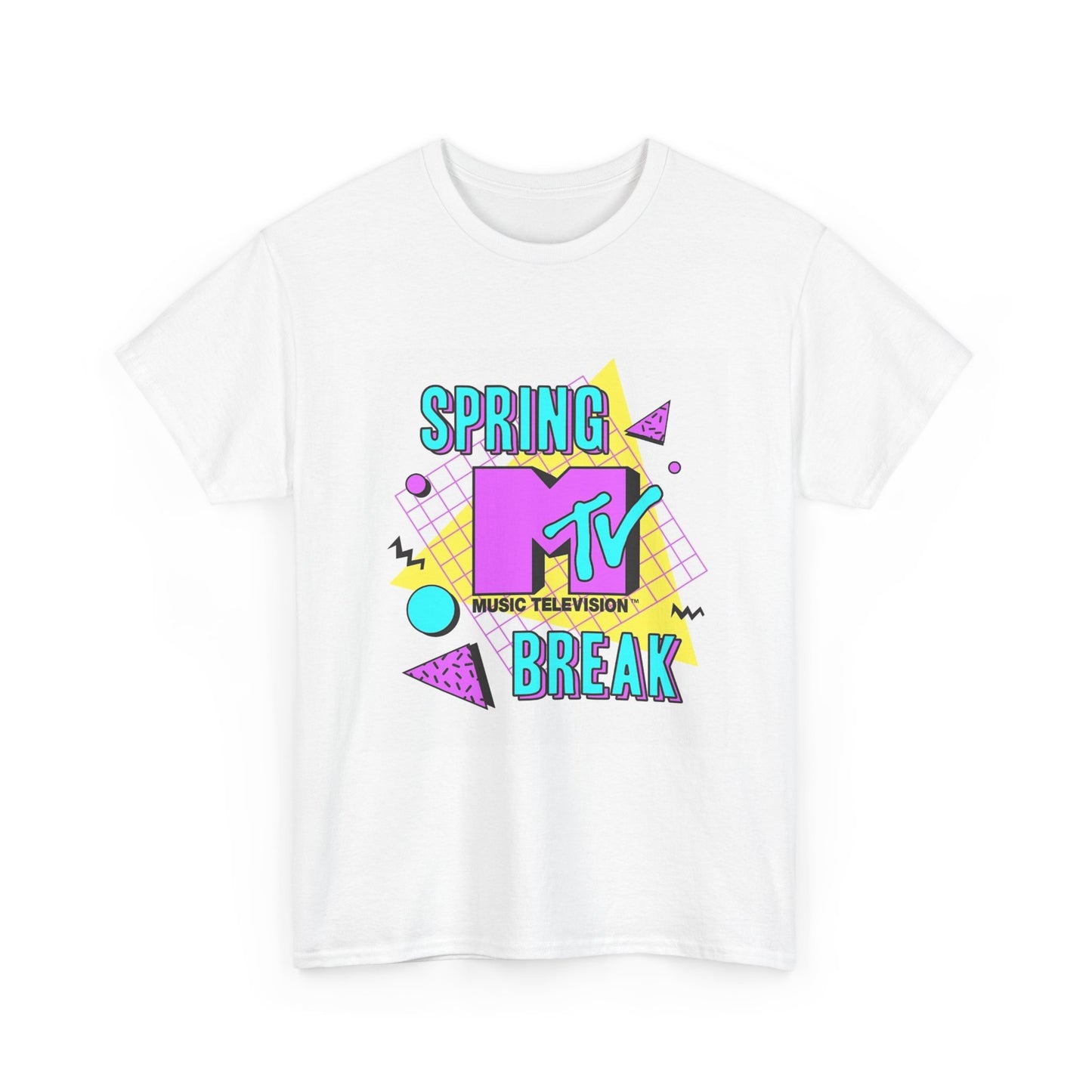 MTV Spring Break 90s Shirt Vintage Beach Summer Graphic Unisex Heavy Cotton Tee