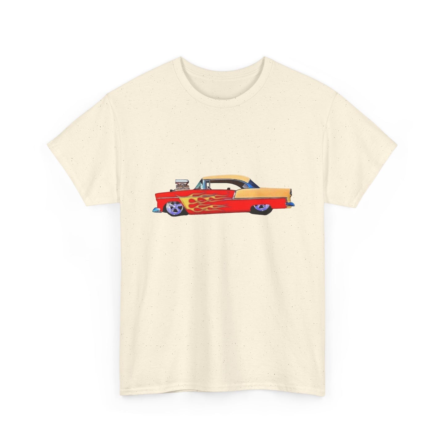 57 Chevy Hotrod Graphic T Shirt Unisex Heavy Cotton Tee NEW
