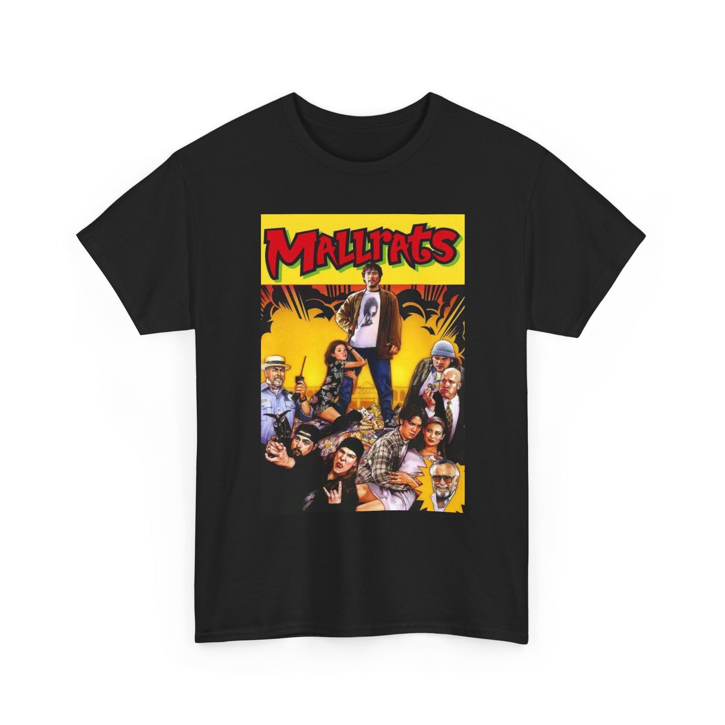 Mallrats Tshirt Retro Movie Poster Vintage Comedy Unisex Heavy Cotton Tee