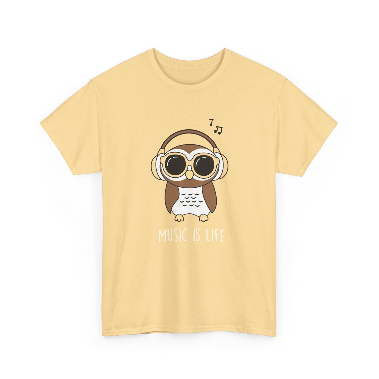Music Is Life Graphic T Shirt Unisex Heavy Cotton Tee